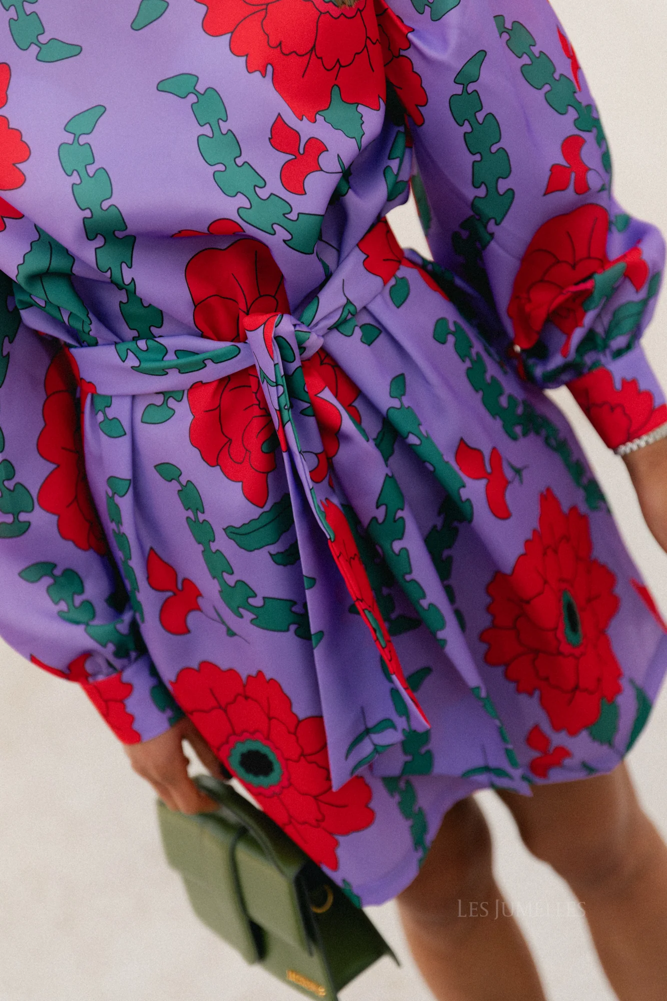 Poppy printed dress - lilac/coral - Image 4