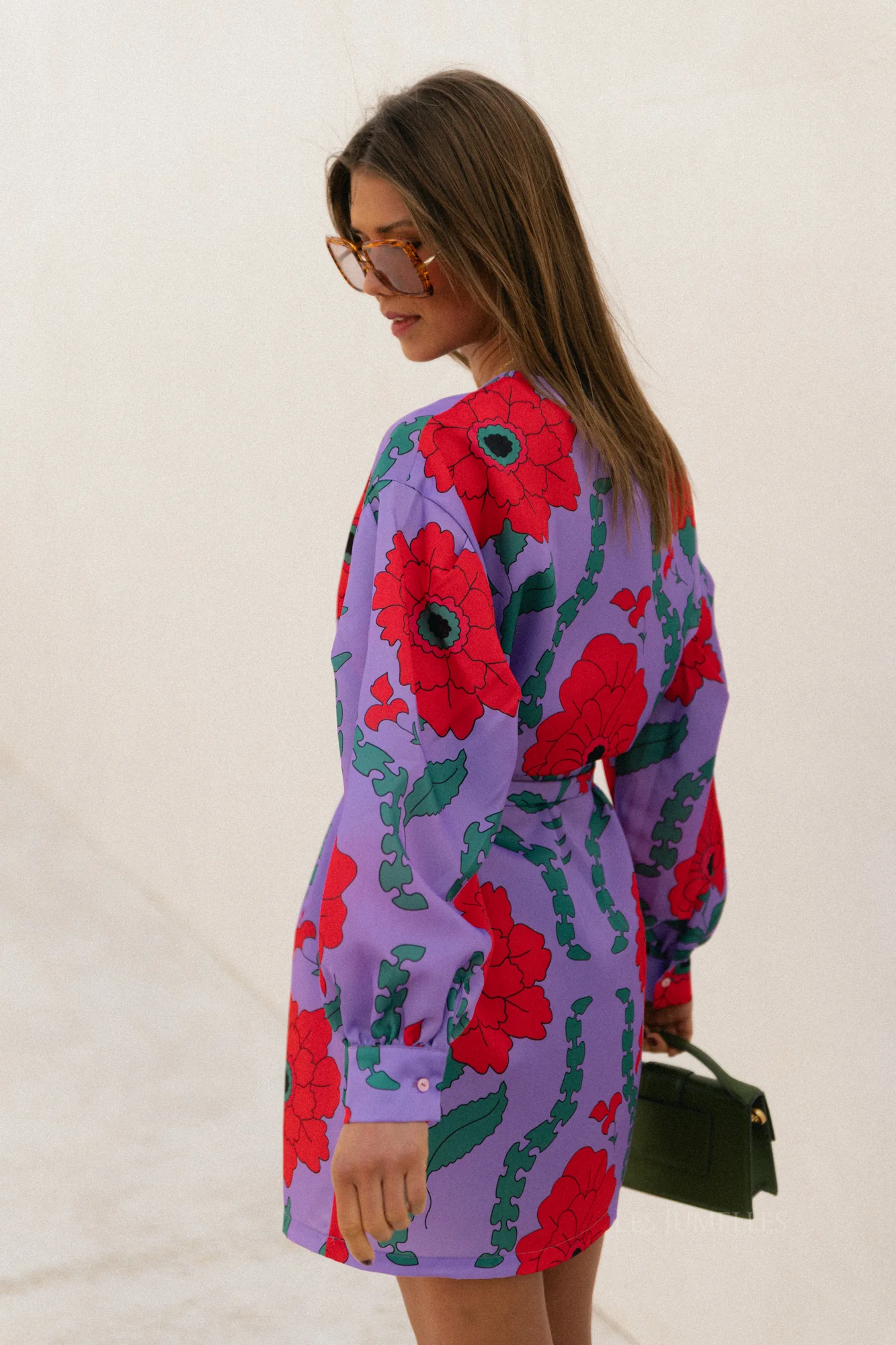 Poppy printed dress - lilac/coral - Image 8