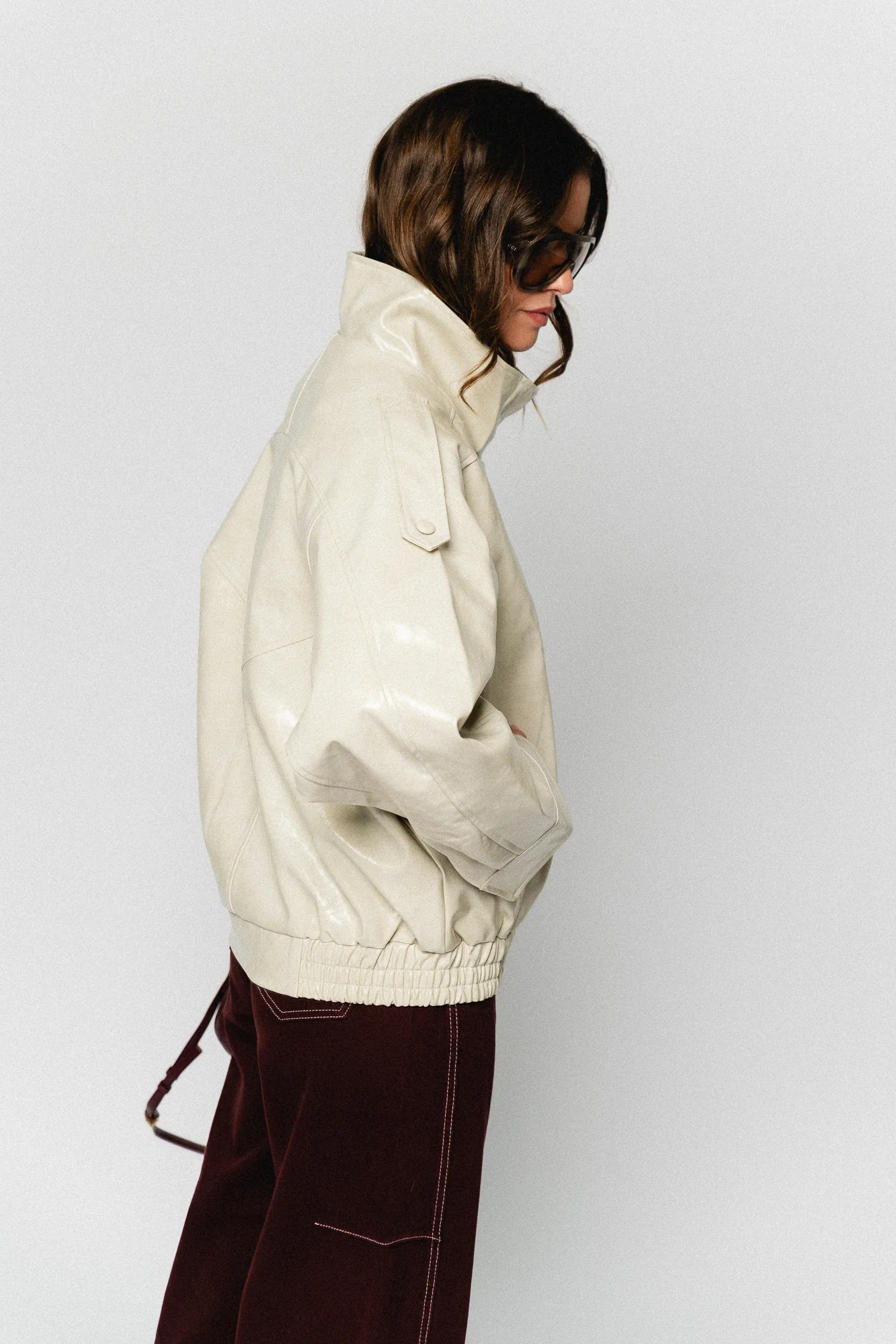 Ruby PU jacket almond milk - Image 11