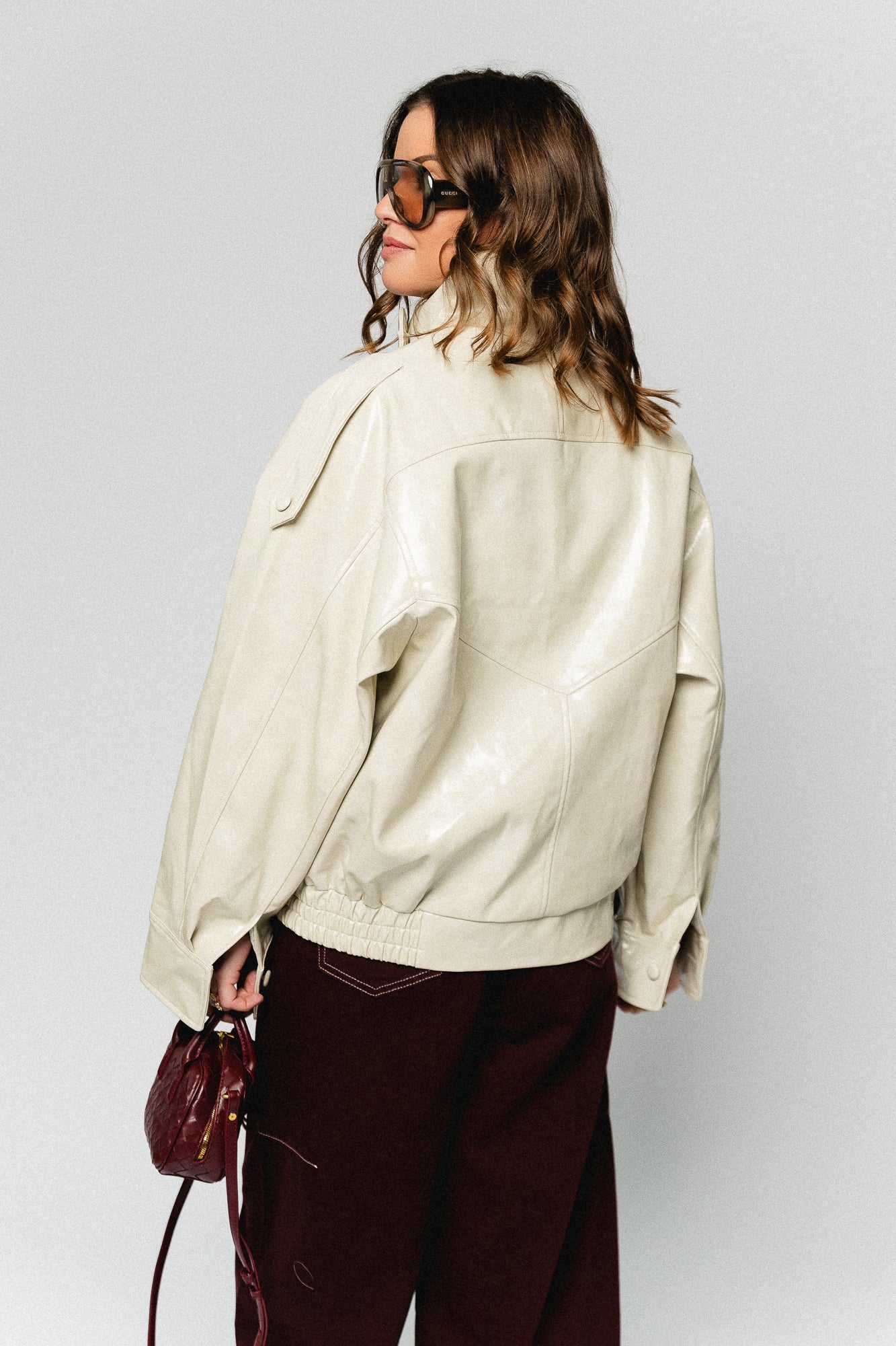 Ruby PU jacket almond milk - Image 2
