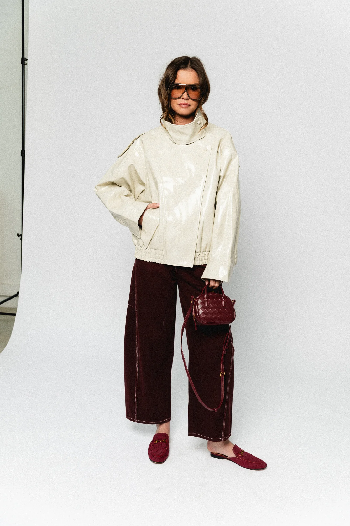 Ruby PU jacket almond milk - Image 4
