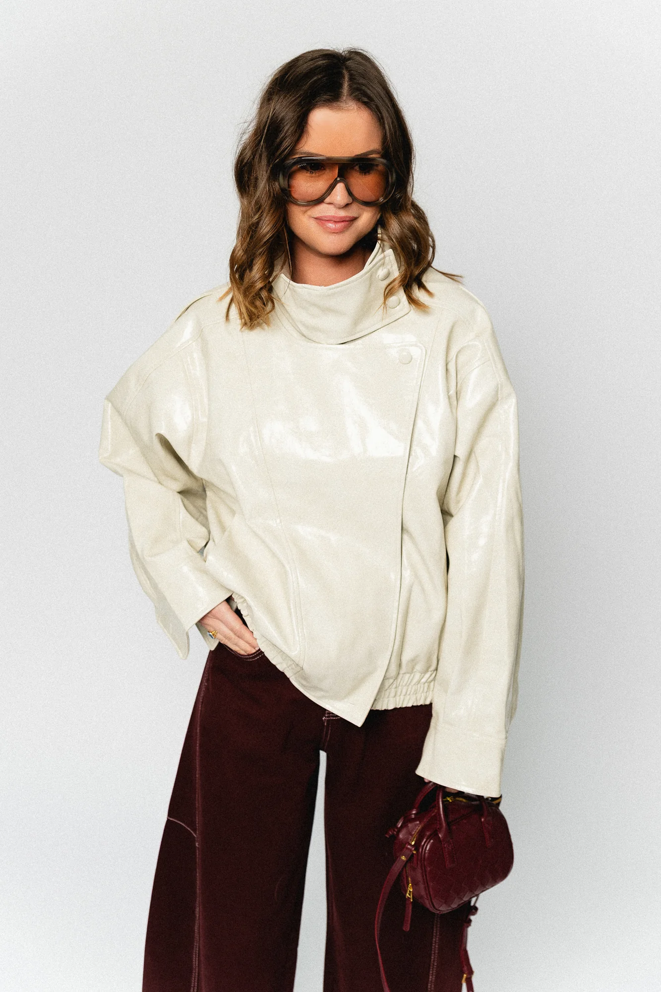 Ruby PU jacket almond milk - Image 5