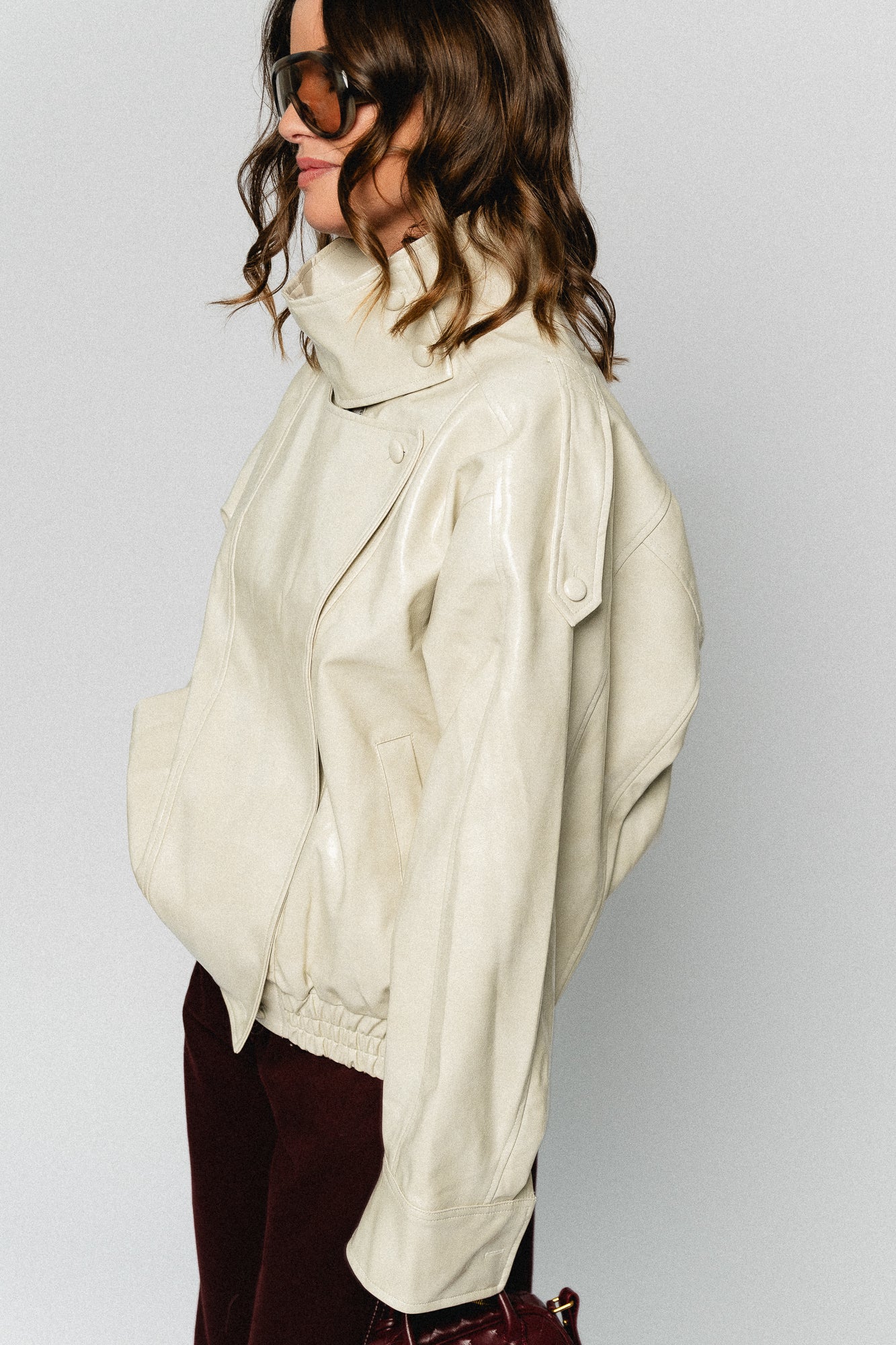 Ruby PU jacket almond milk - Image 6
