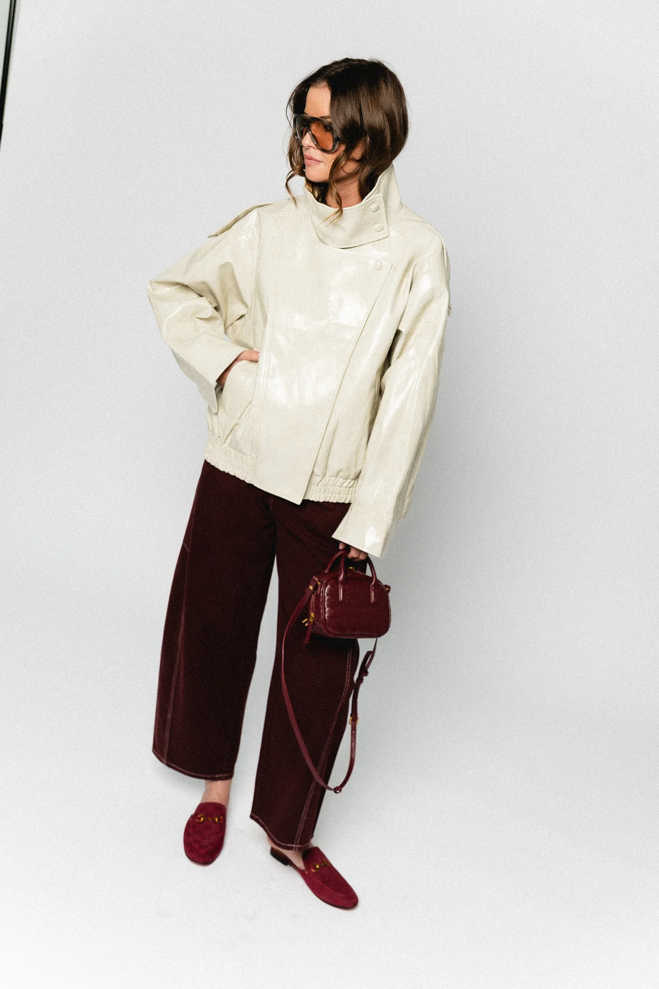 Ruby PU jacket almond milk - Image 7