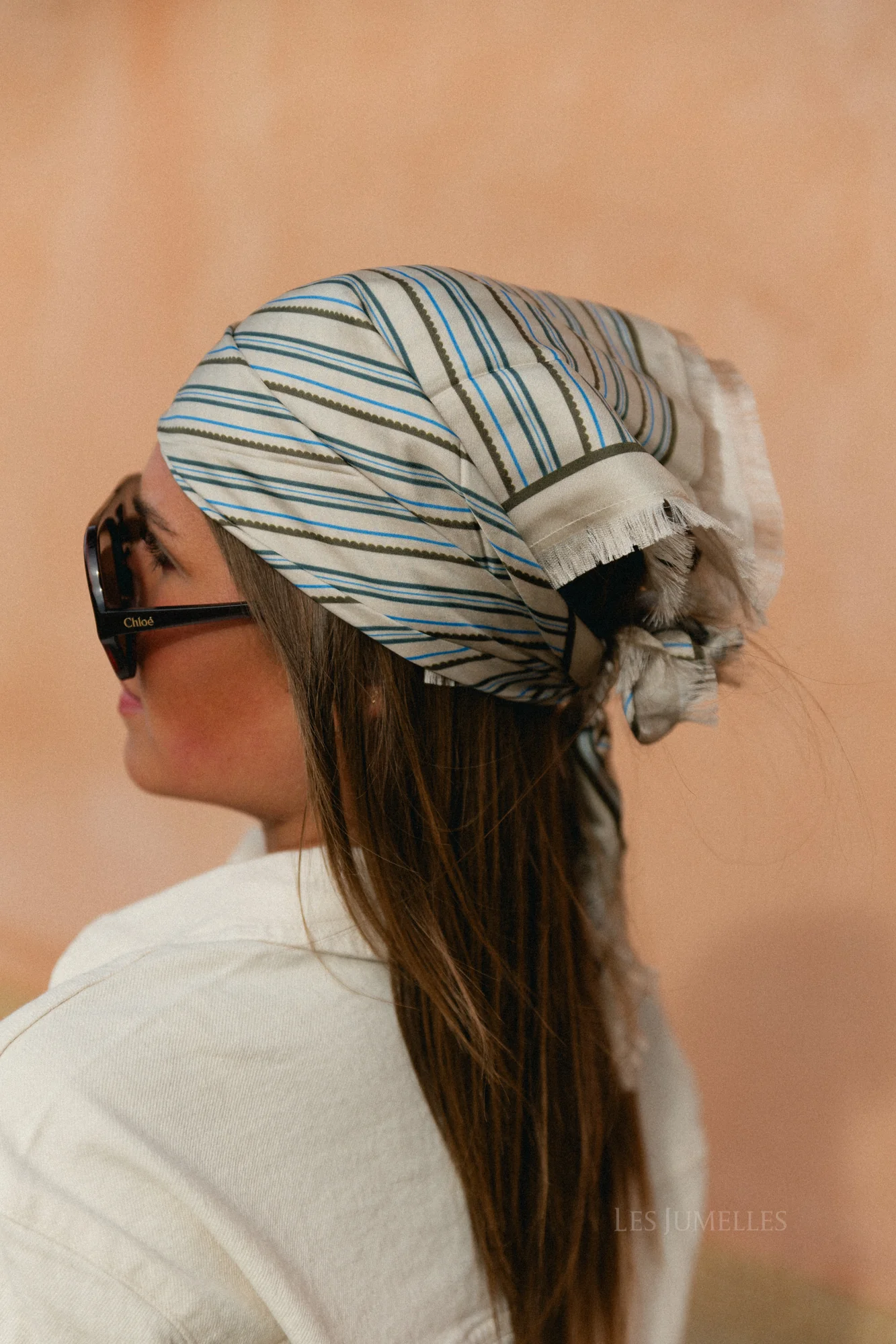 Scallopia striped sia scarf birch white - Image 2