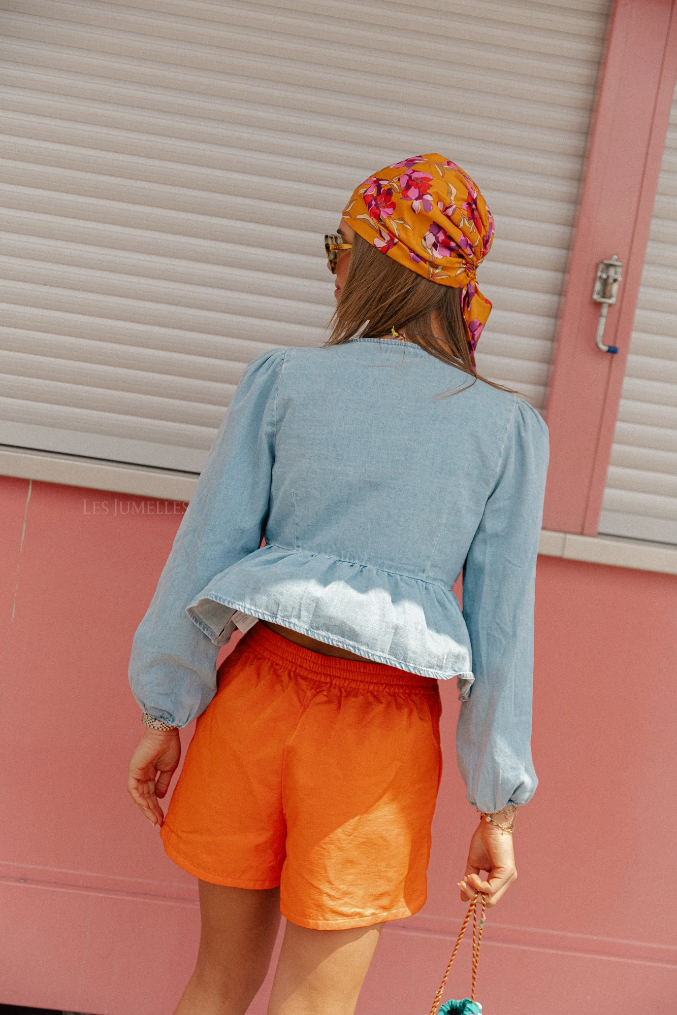Shiny casual shorts orange - Image 6