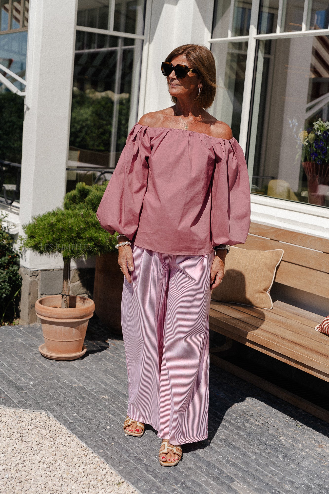 Sienna striped pants red - Image 6