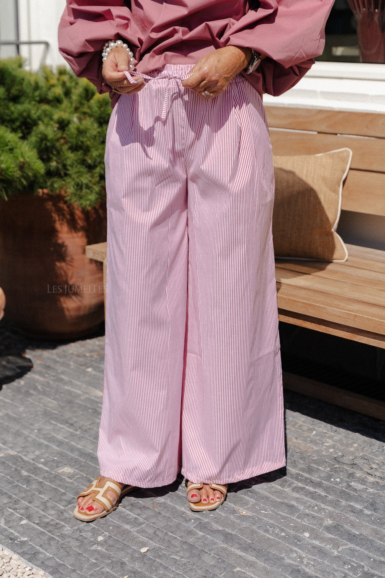 Sienna striped pants red - Image 7