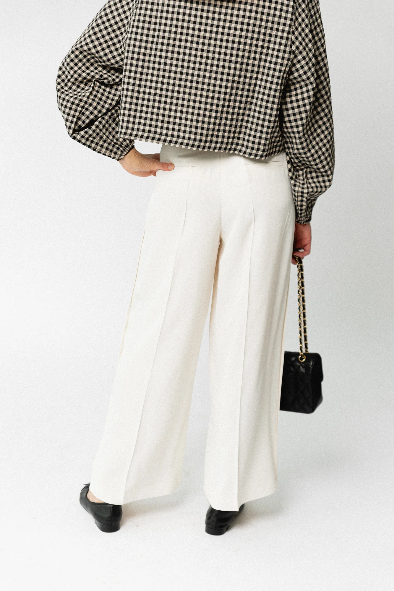 SLFExtra wide Ellie HW pants egret - Image 4
