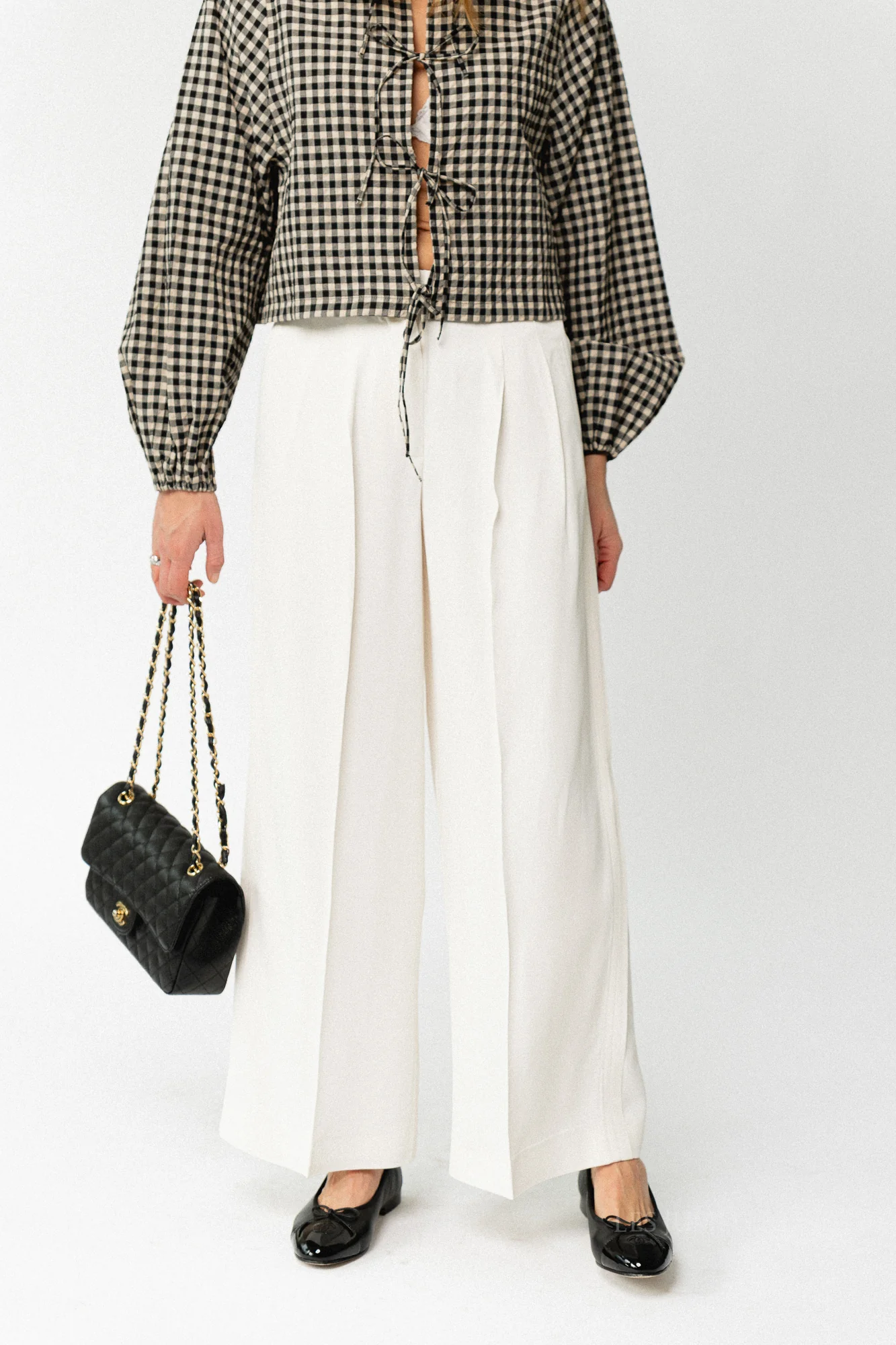 SLFExtra wide Ellie HW pants egret - Image 9