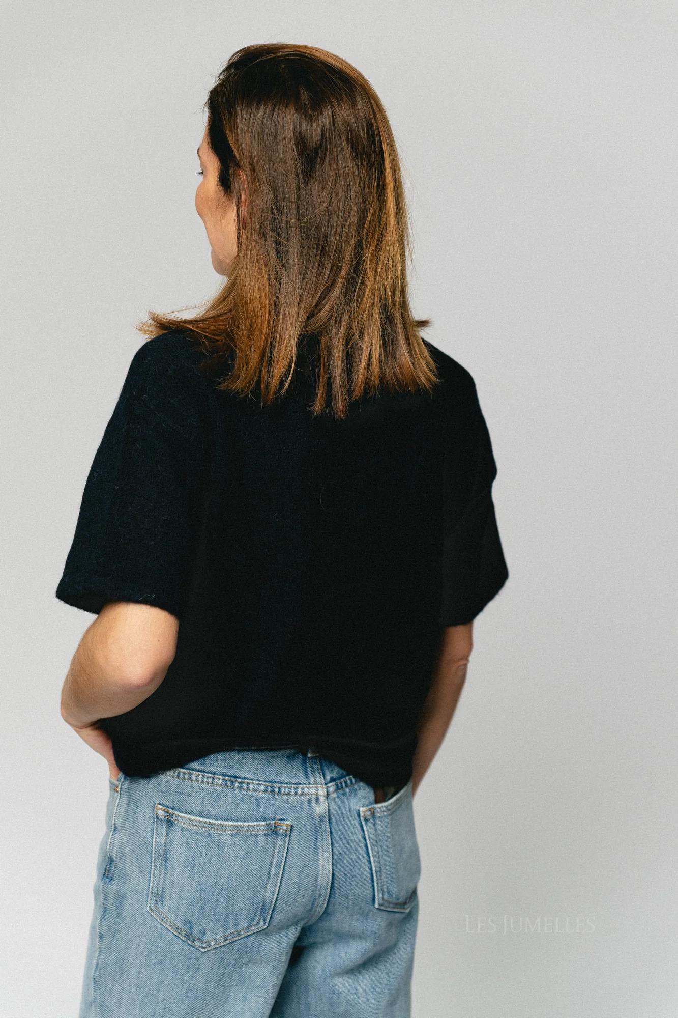 SLFLulu 2/4 knit O-neck dark sapphire - Image 4