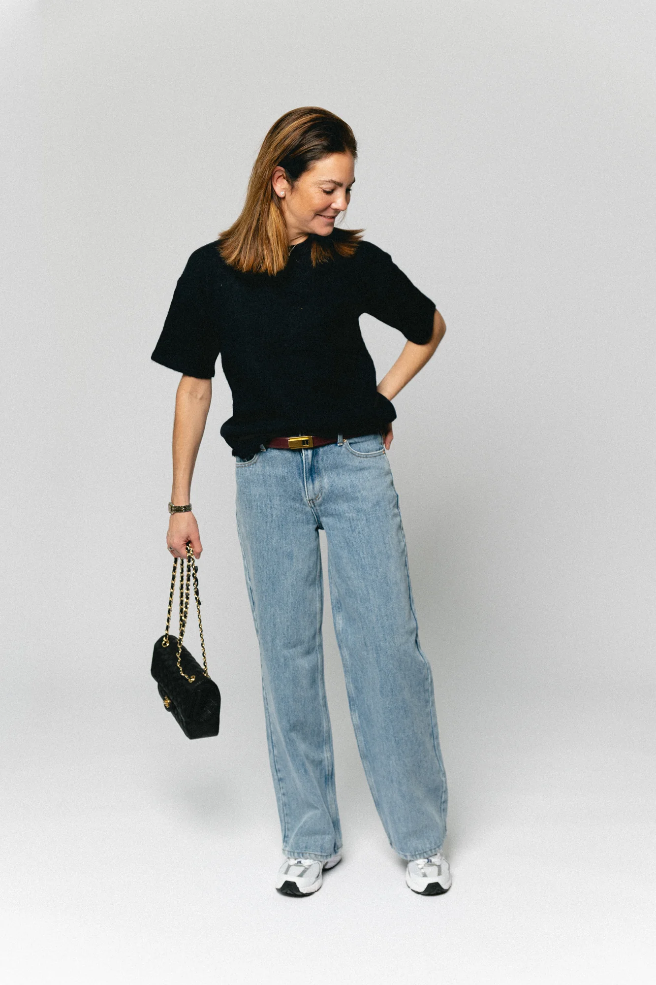 SLFLulu 2/4 knit O-neck dark sapphire - Image 7