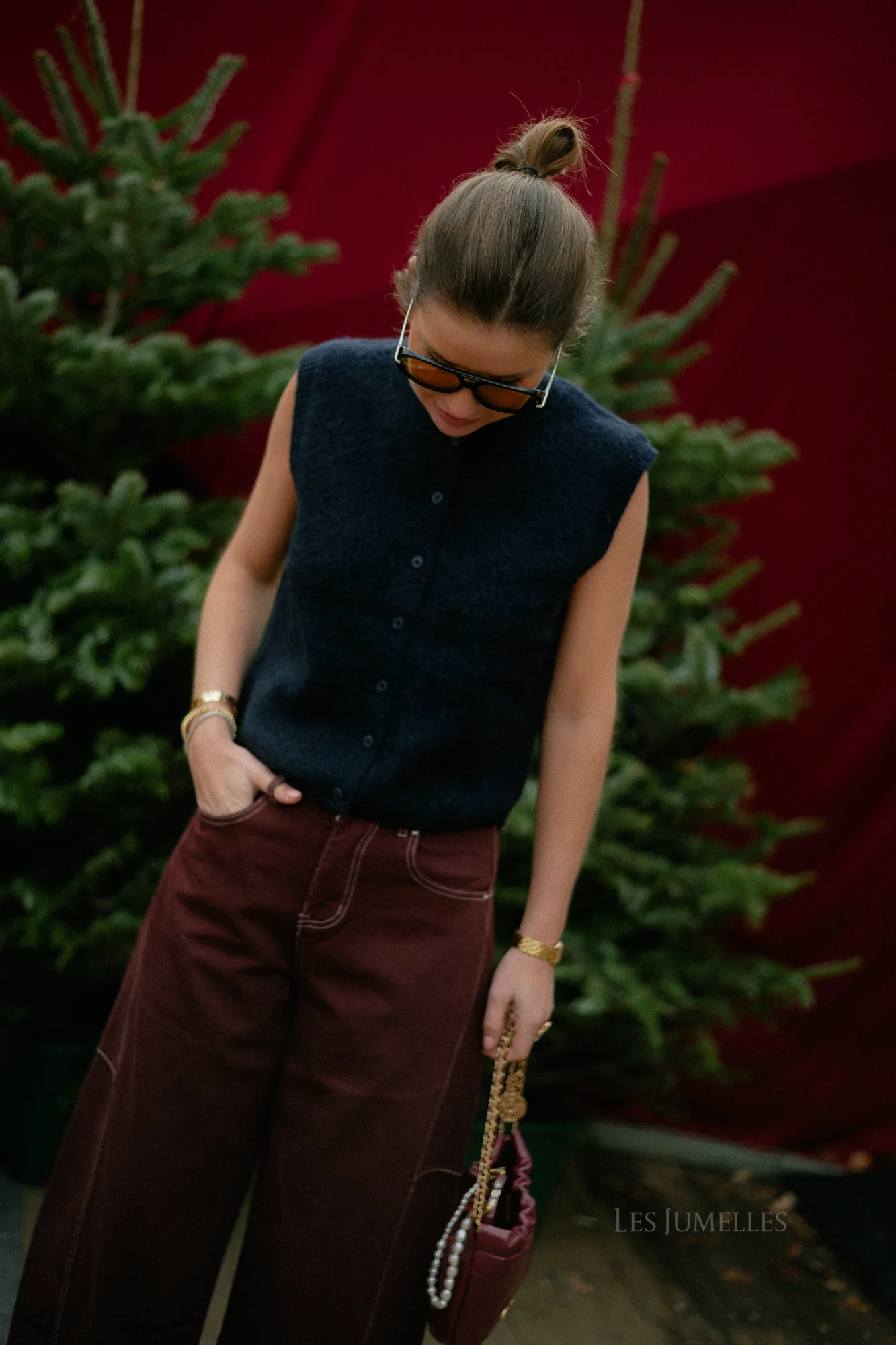 SLFLulu SL button O-neck vest dark sapphire - Image 6