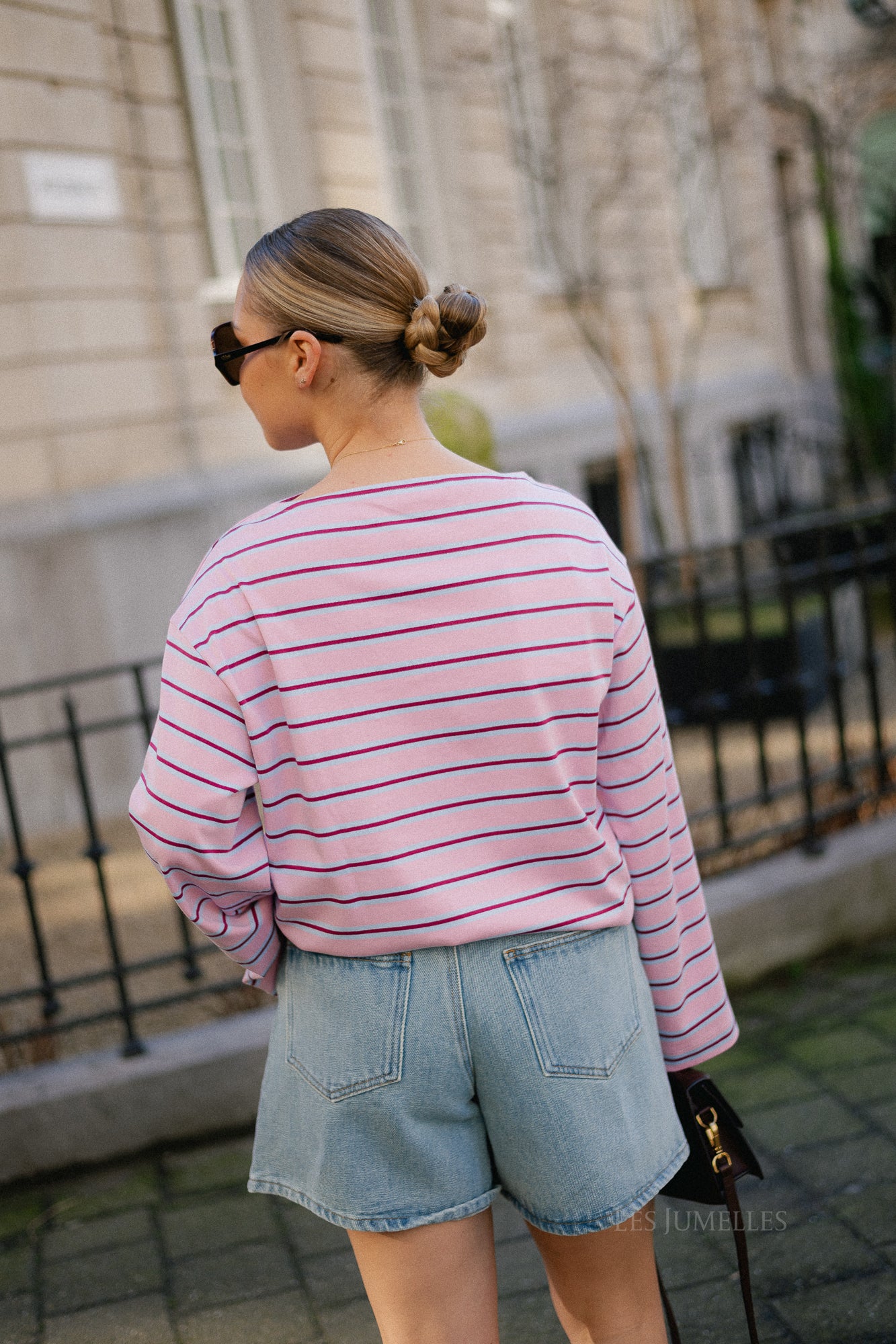SLFPolly LS boatneck striped tee bleached mauve - Image 8