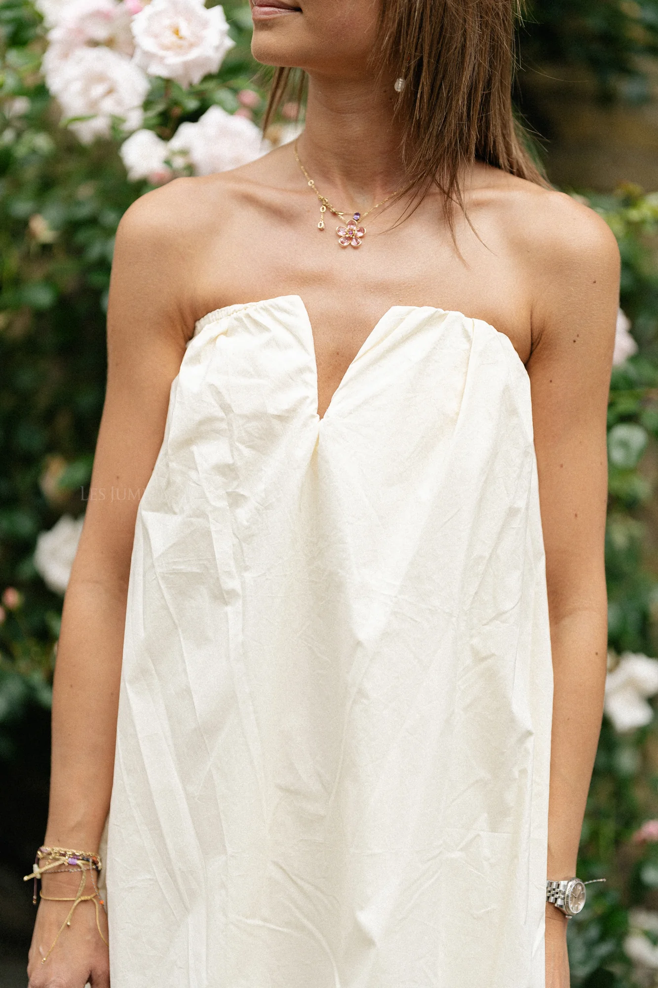 Solange bandeau dress cream - Image 2