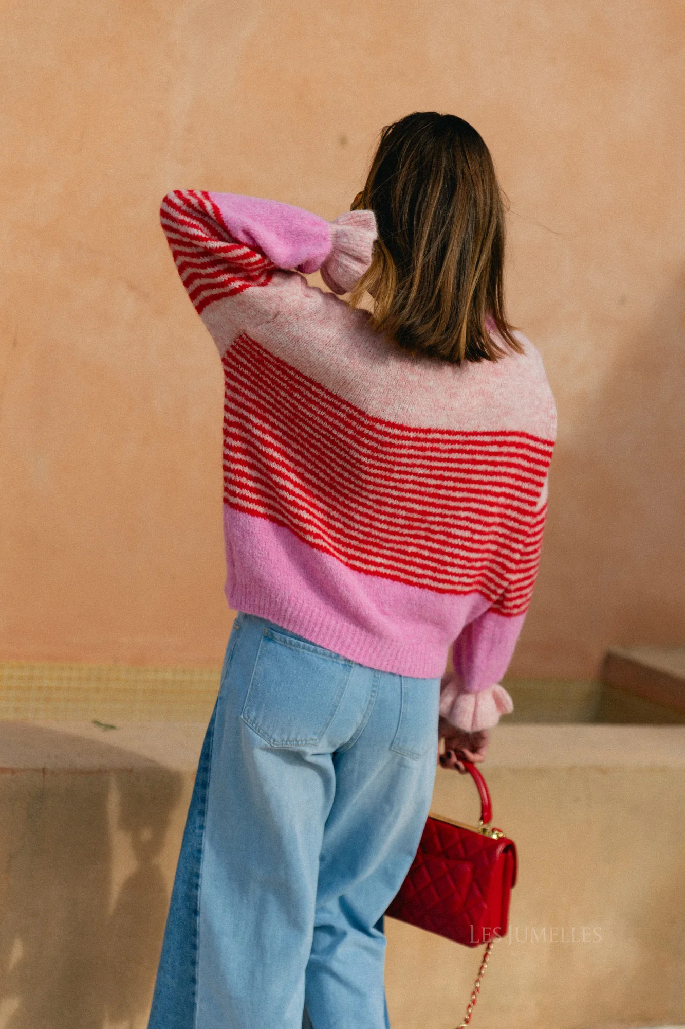 Sophie striped cardigan pink/red - Image 6