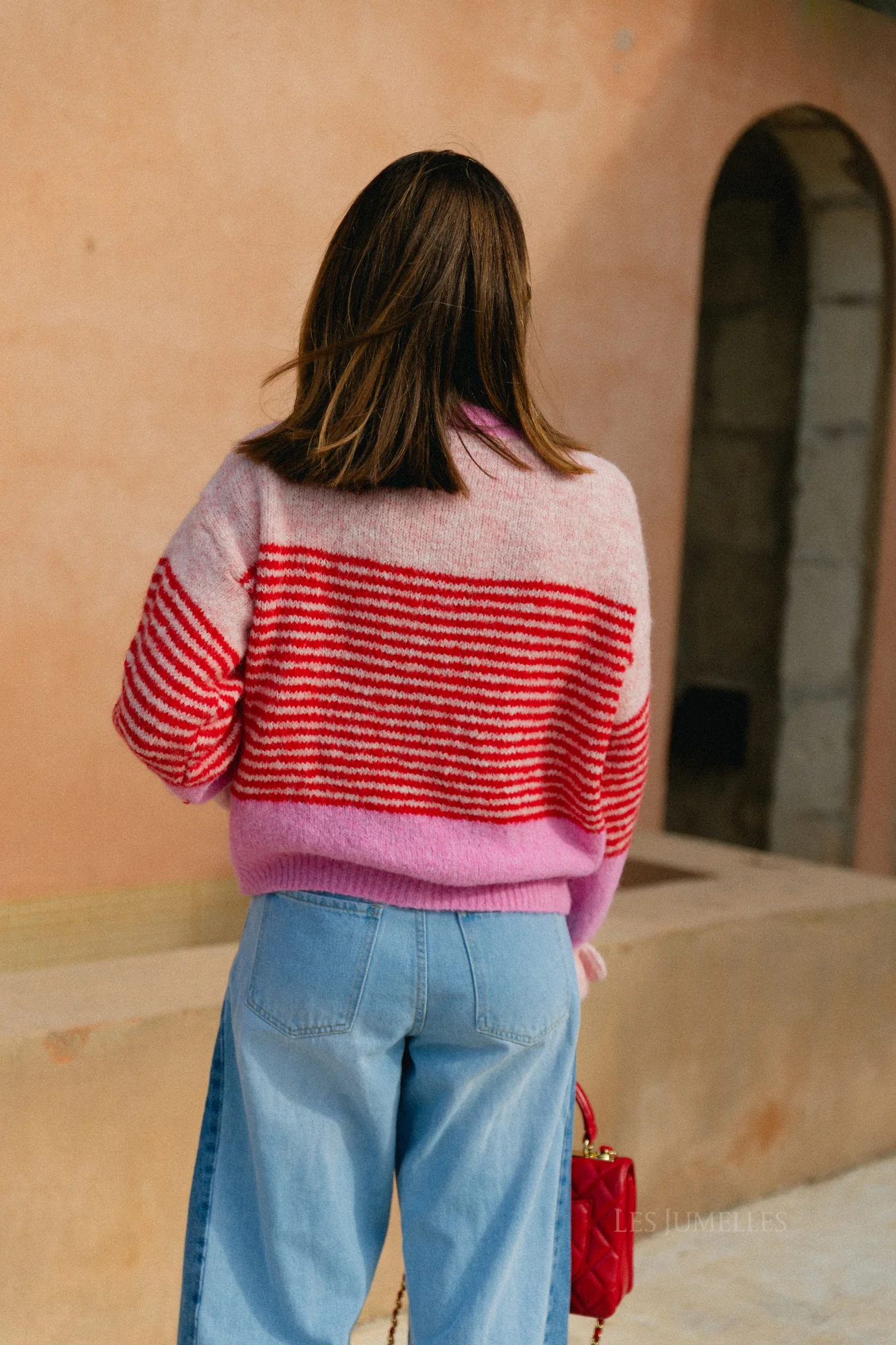 Sophie striped cardigan pink/red - Image 8