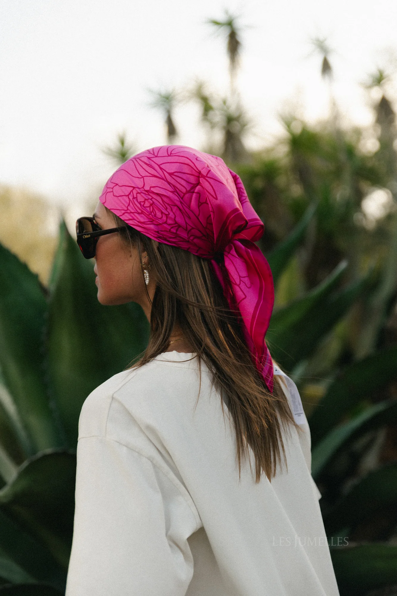 Stencia tulip sia scarf vivacious pink - Image 2