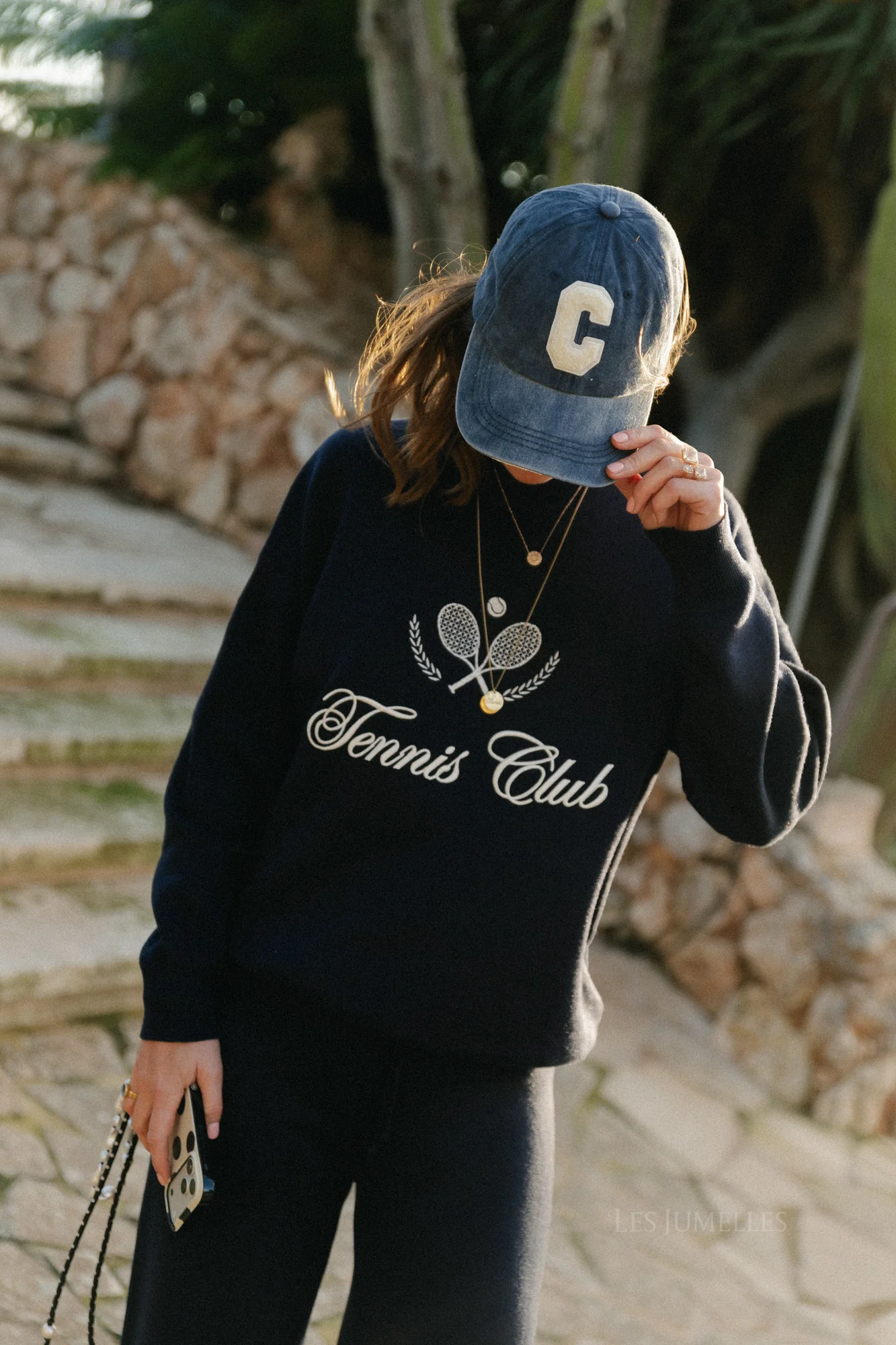 Tennis Club sweater navy