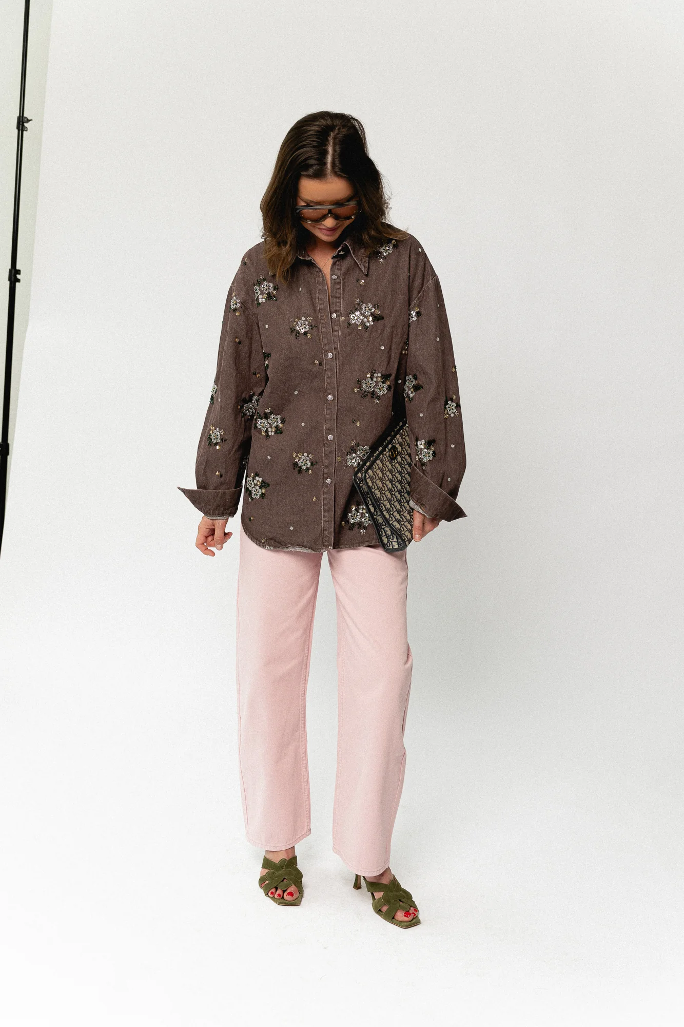 Theodora denim trousers cameo pink - Image 10