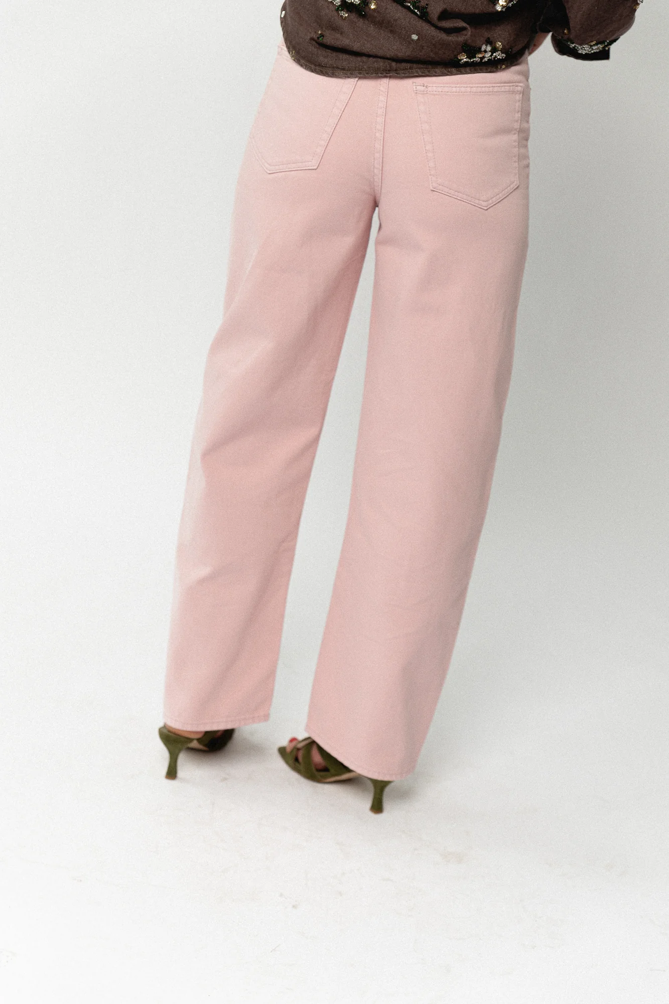 Theodora denim trousers cameo pink - Image 3