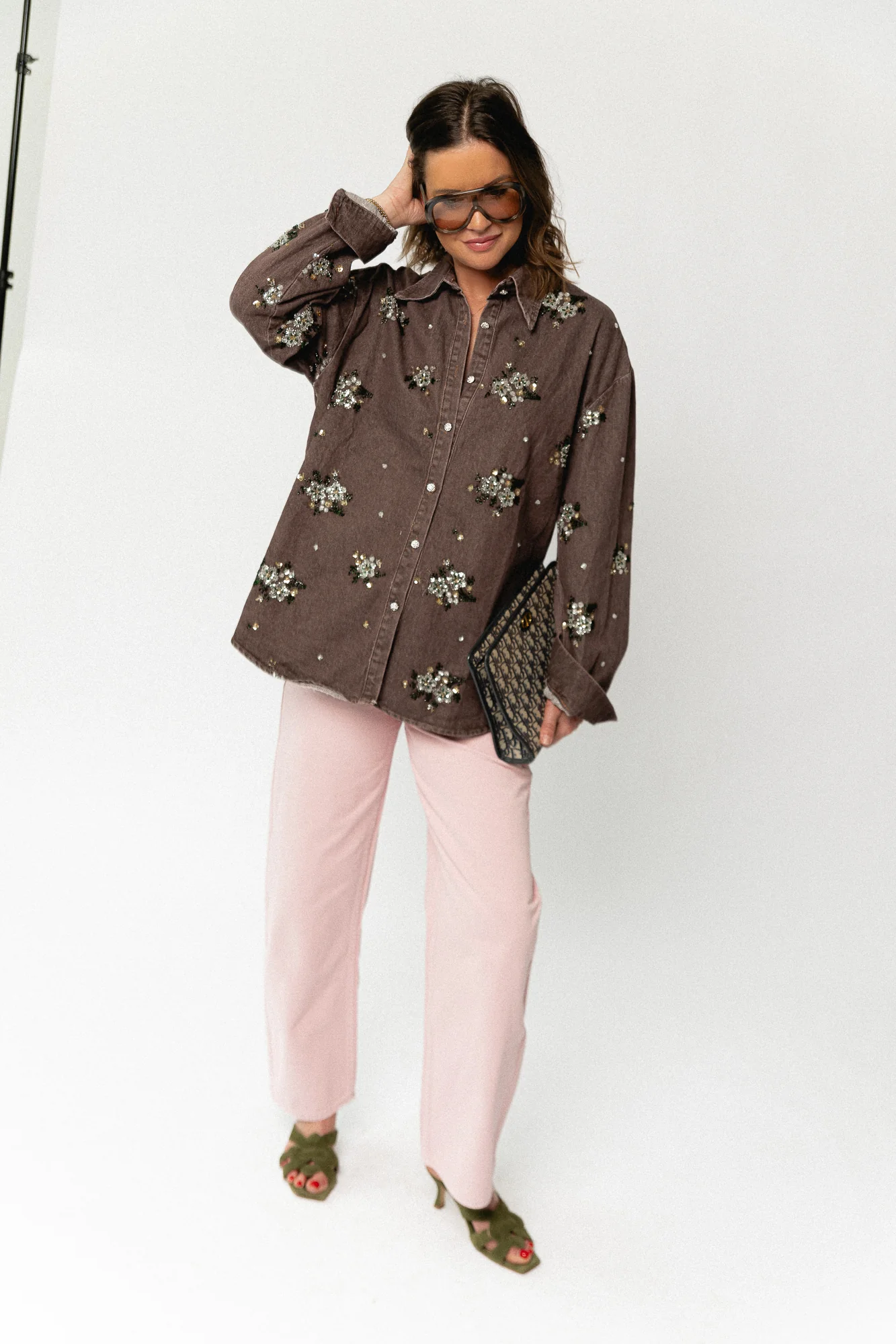 Theodora denim trousers cameo pink - Image 4