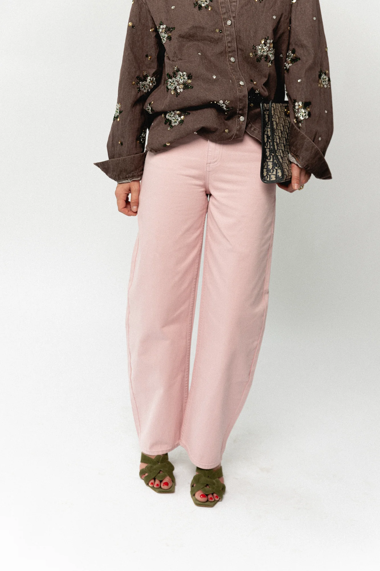 Theodora denim trousers cameo pink - Image 5