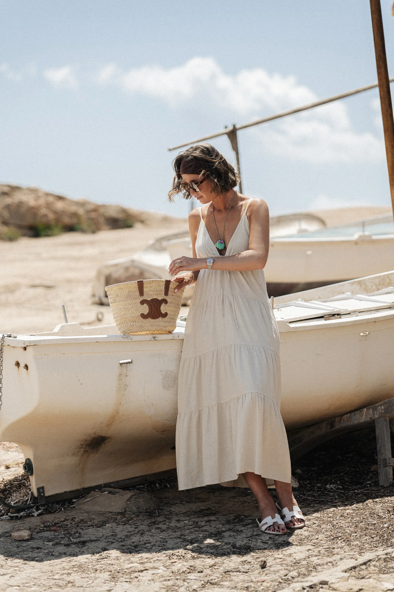 Tillie maxi dress light beige - Image 4