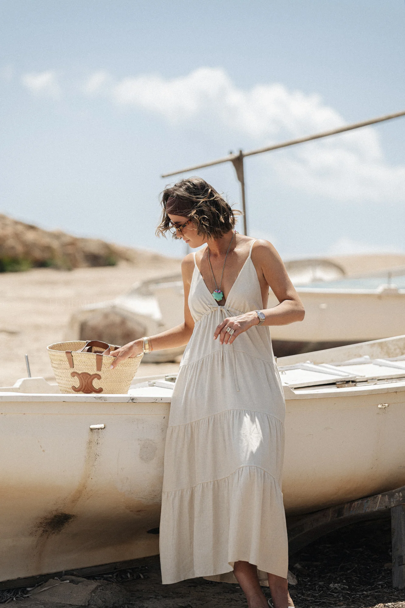 Tillie maxi dress light beige - Image 6