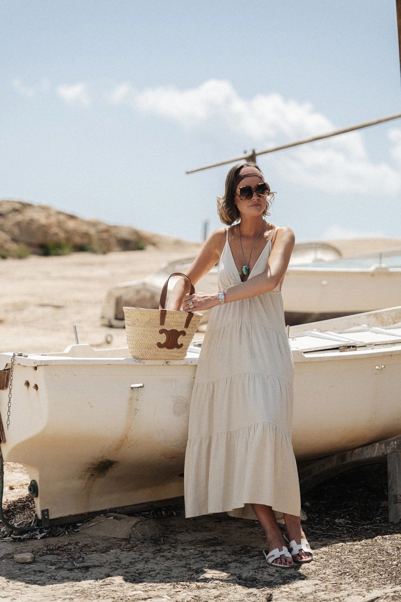 Tillie maxi dress light beige - Image 7