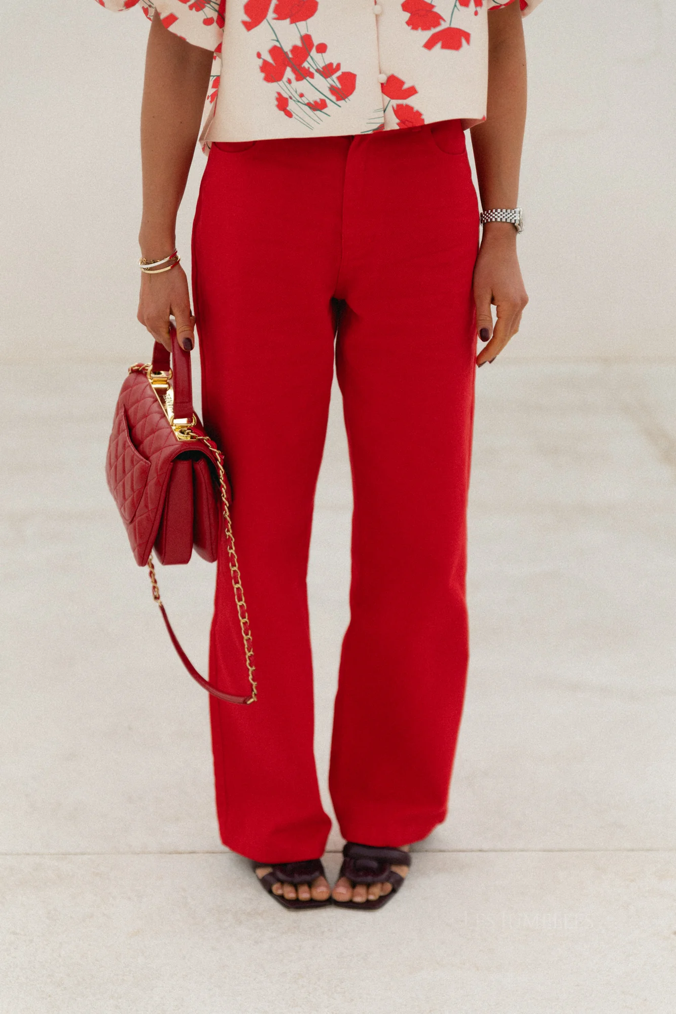 TNS Denim wide pant in tulip red - Image 11