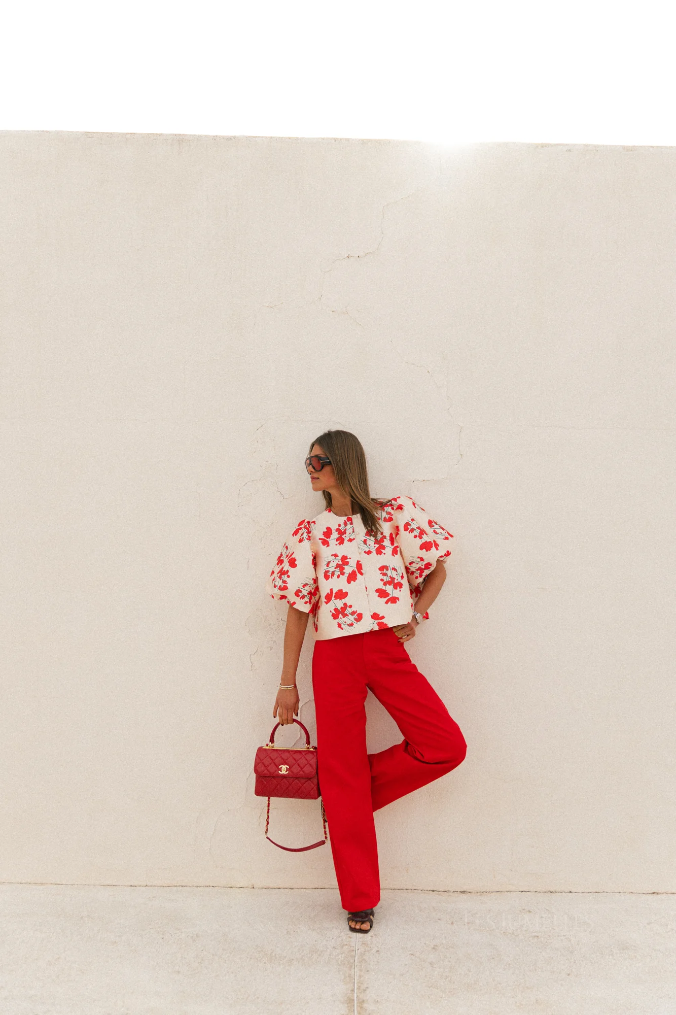 TNS Denim wide pant in tulip red - Image 7