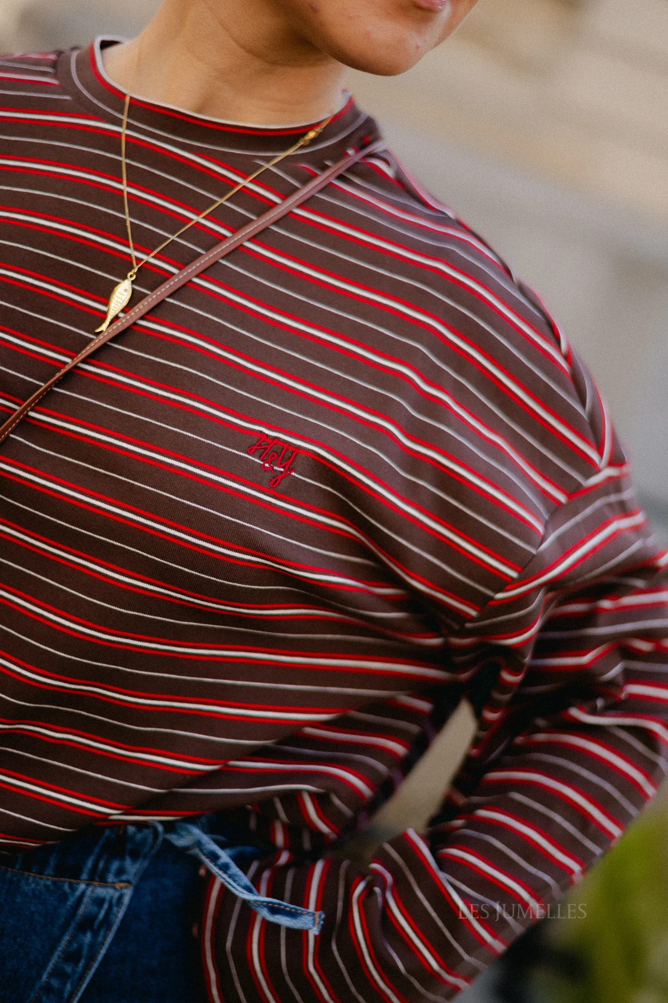 Tommy longsleeve saddle brown/red - Image 7