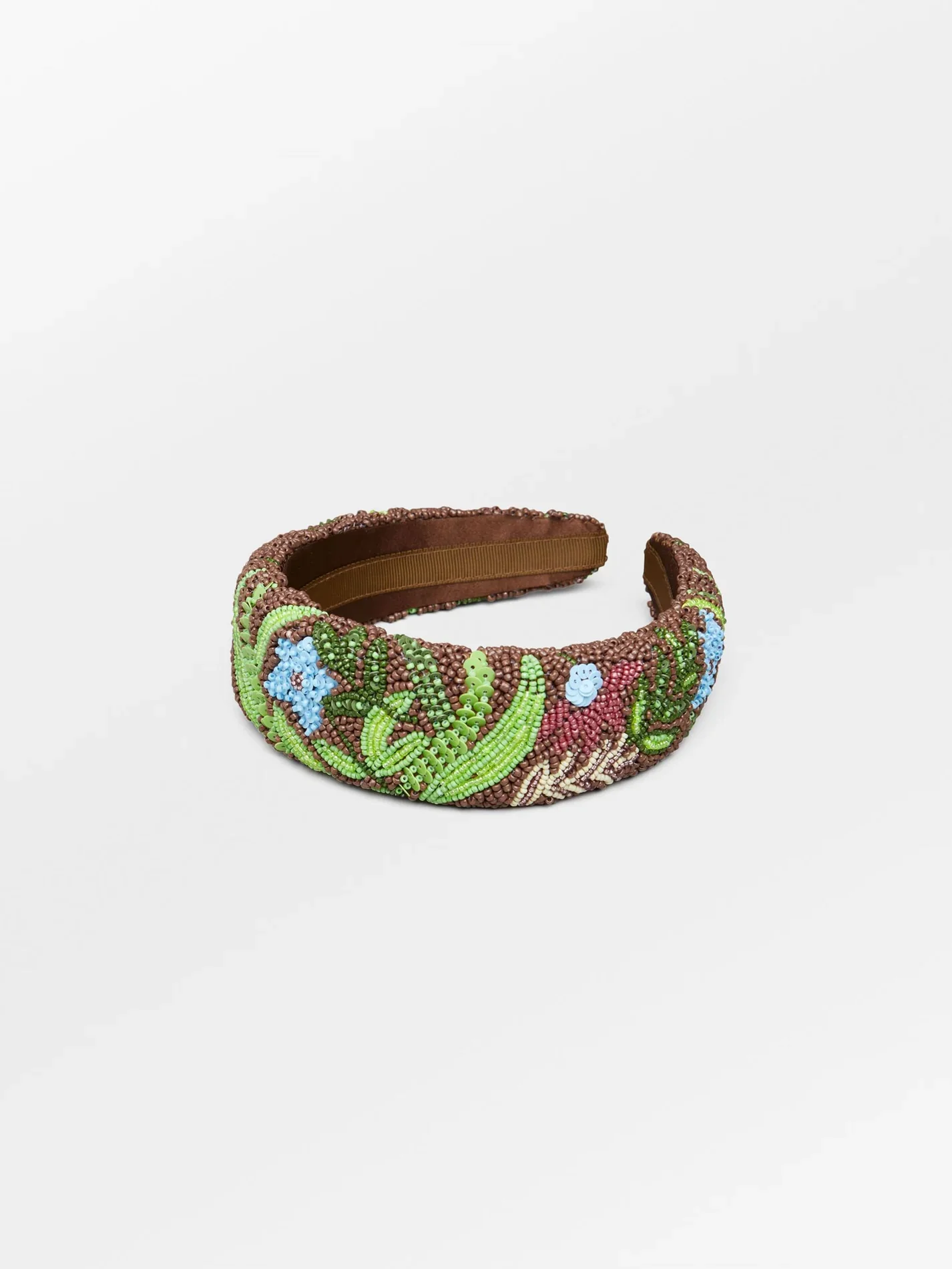 Tropica wide beaded hairbrace partridge brown - Image 3