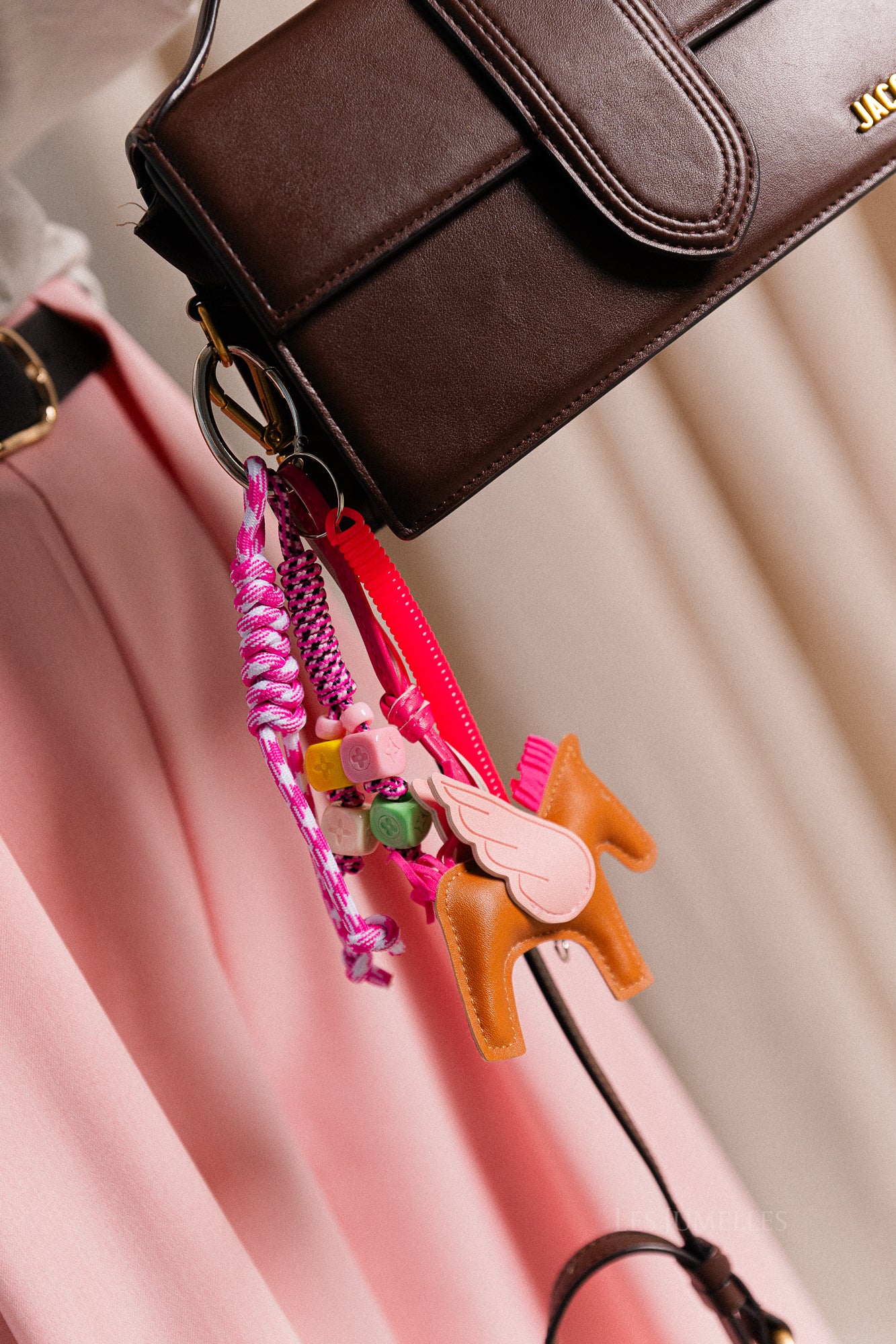 Unicorn keychain camel/candy pink - Image 3