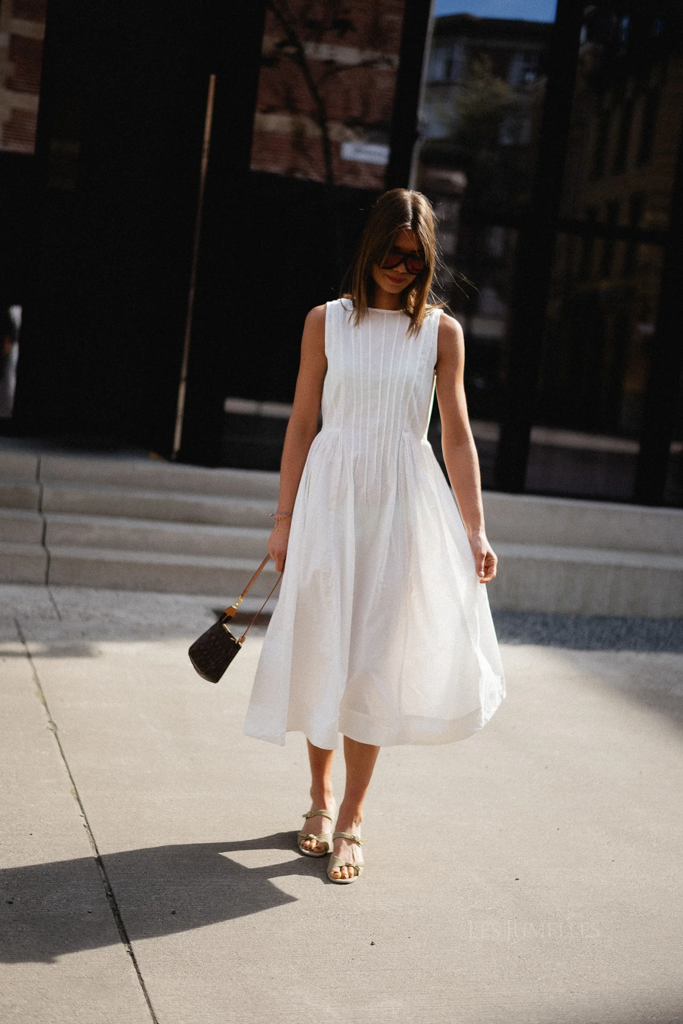 VIJImba O-neck midi dress snow white - Image 12