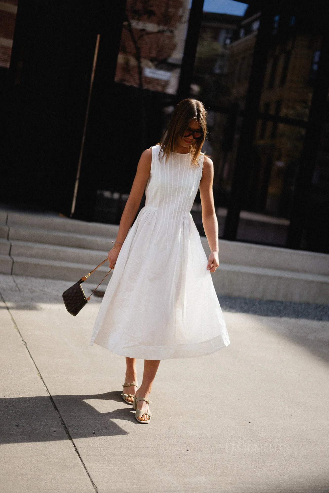 VIJImba O-neck midi dress snow white - Image 6