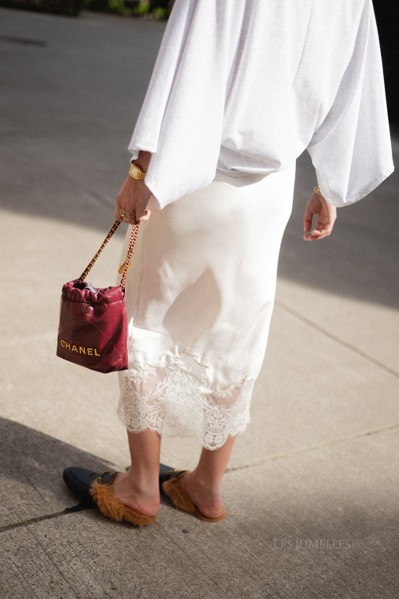 VISabel HW midi lace detail skirt birch - Image 3