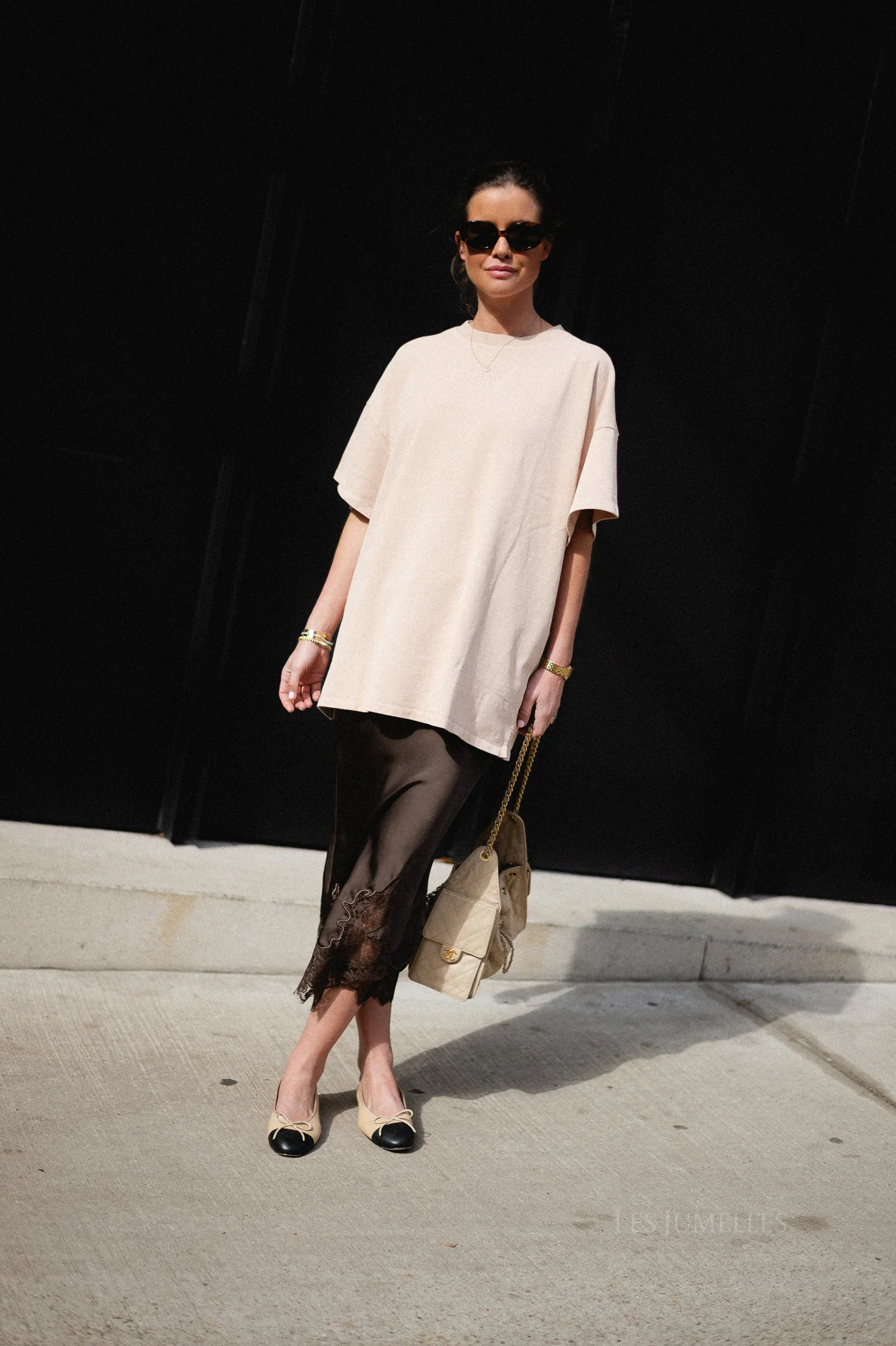 Visabel HW midi lace detail skirt chocolate brown - Image 3