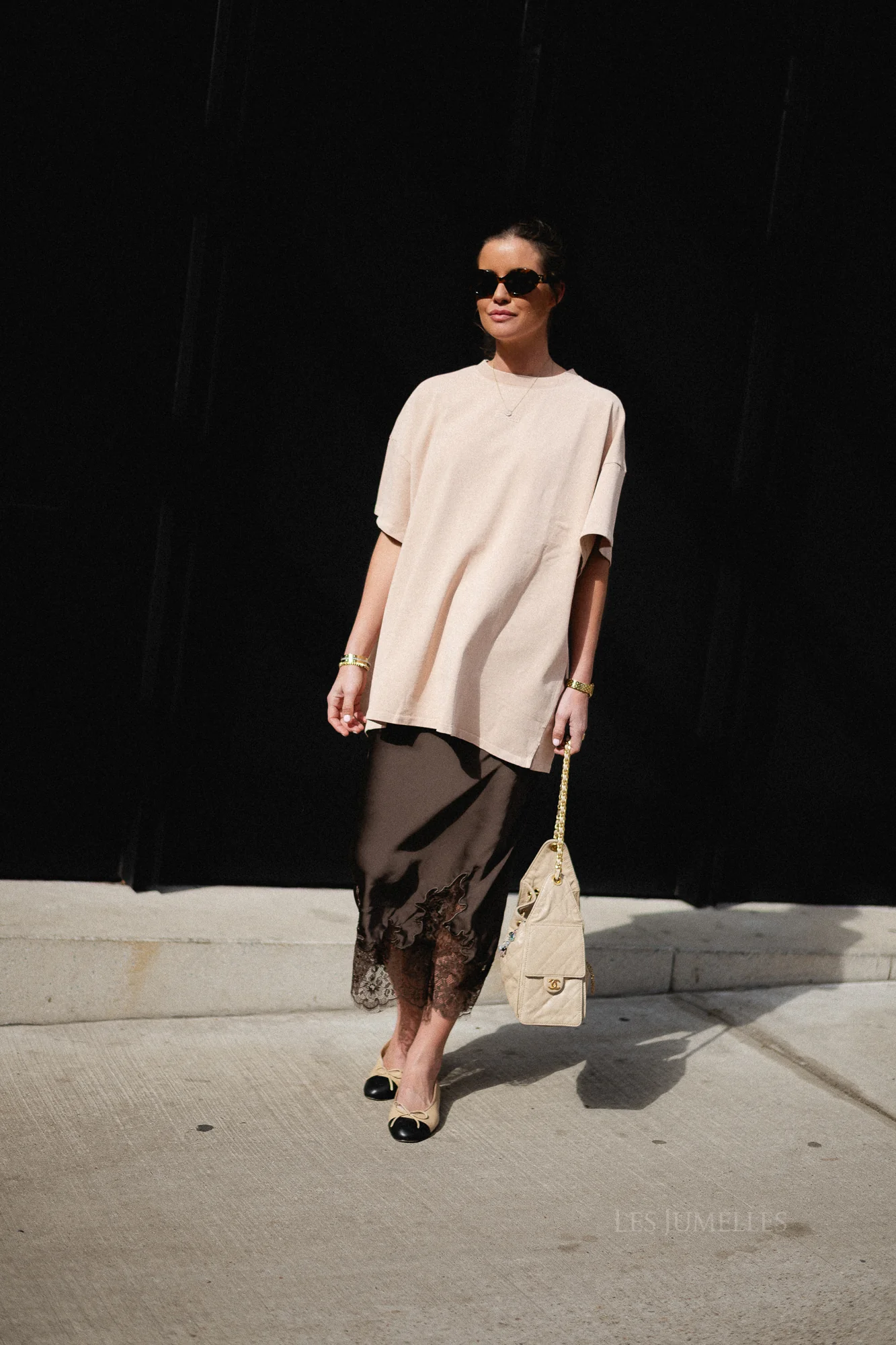 Visabel HW midi lace detail skirt chocolate brown - Image 7