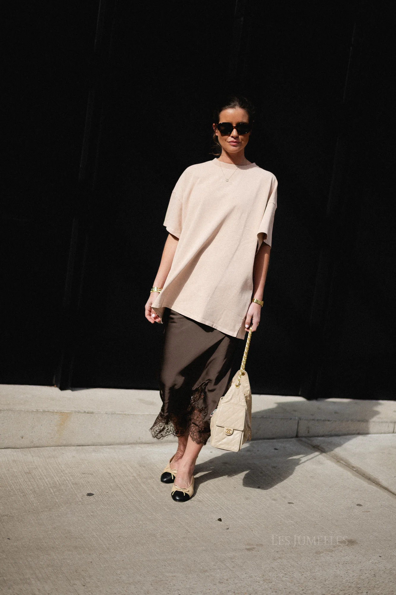 Visabel HW midi lace detail skirt chocolate brown - Image 9