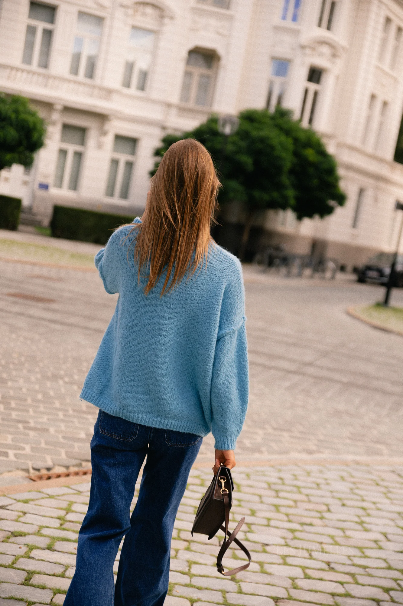VISena highneck L/S cardigan delphinium blue - Image 5
