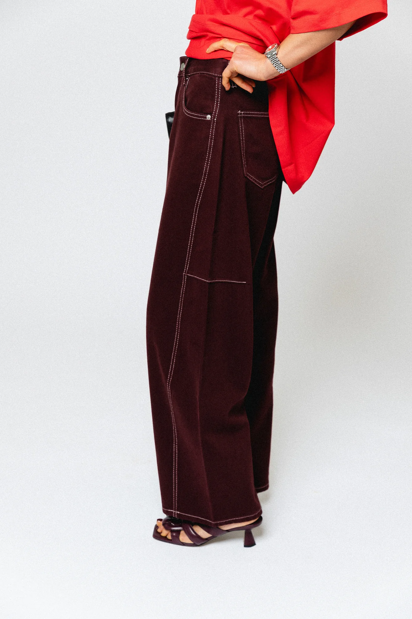 Willow denim pants plum - Image 5