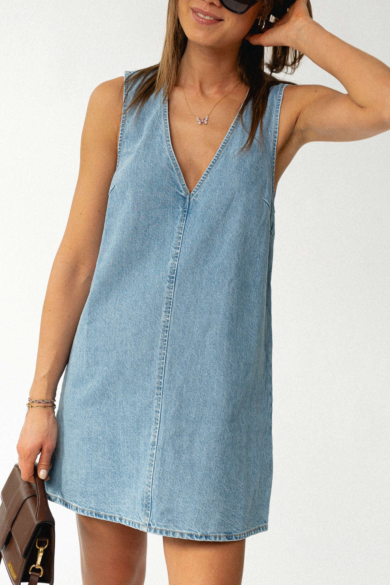Xristina dress light blue denim - Image 2