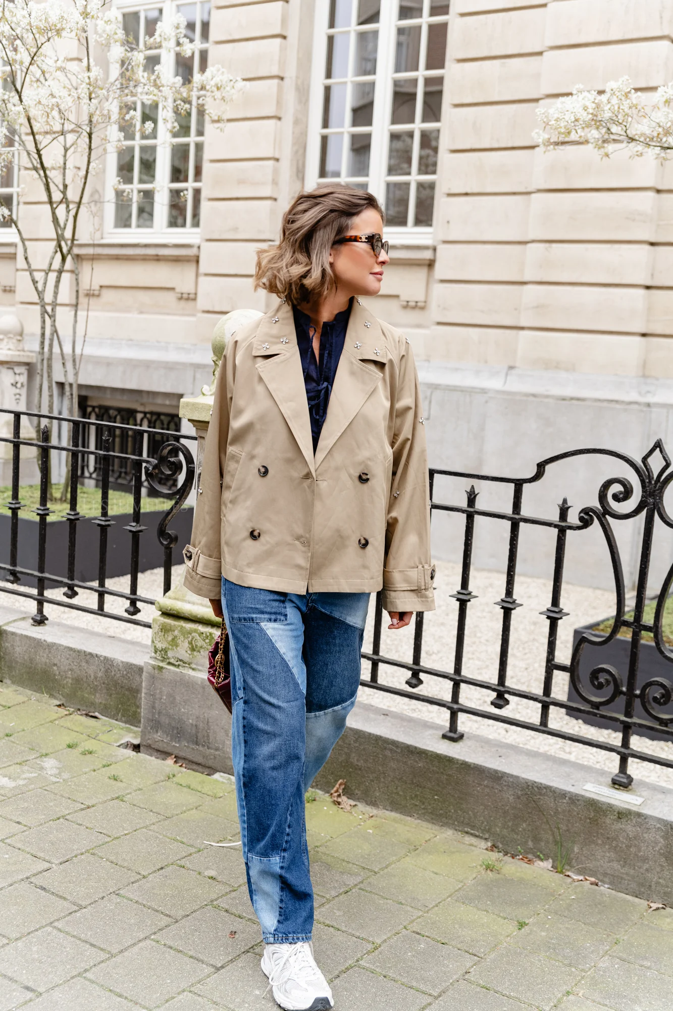 YASDiala LS short trenchcoat curds & whey - Image 6