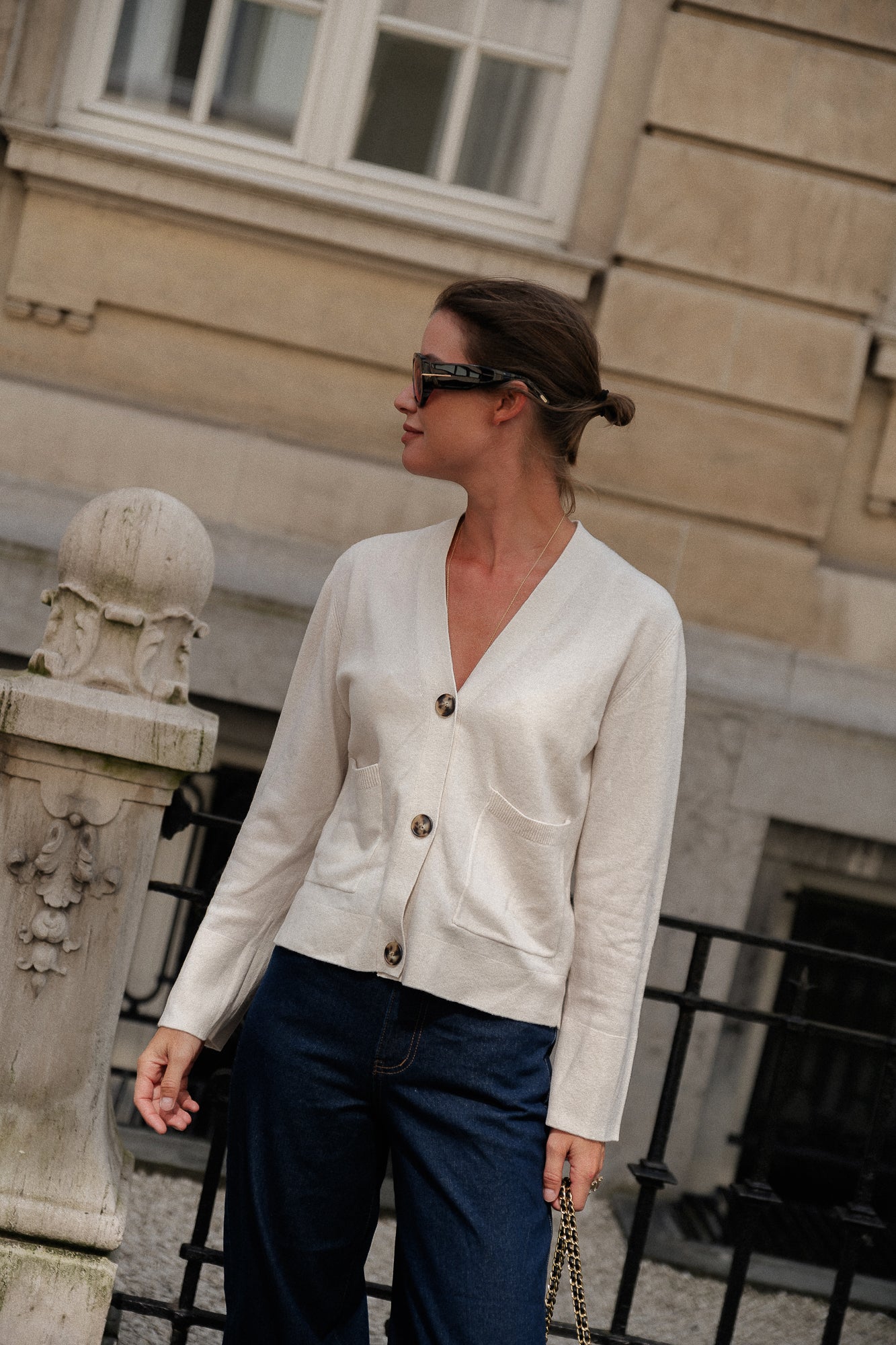 YASEmilie LS cardigan knit birch - Image 7