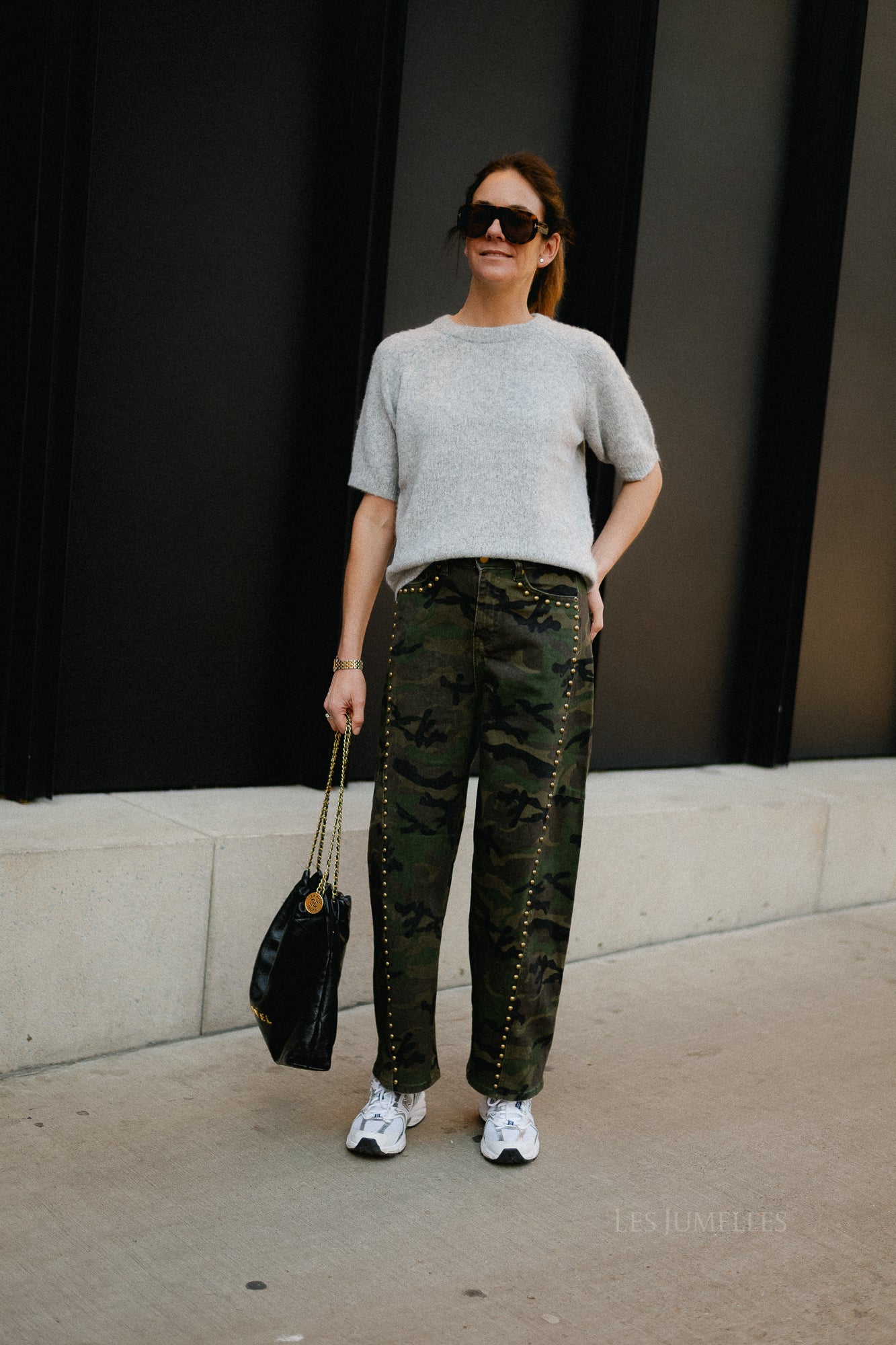 YASEnya SS knit pullover light grey melange - Image 6