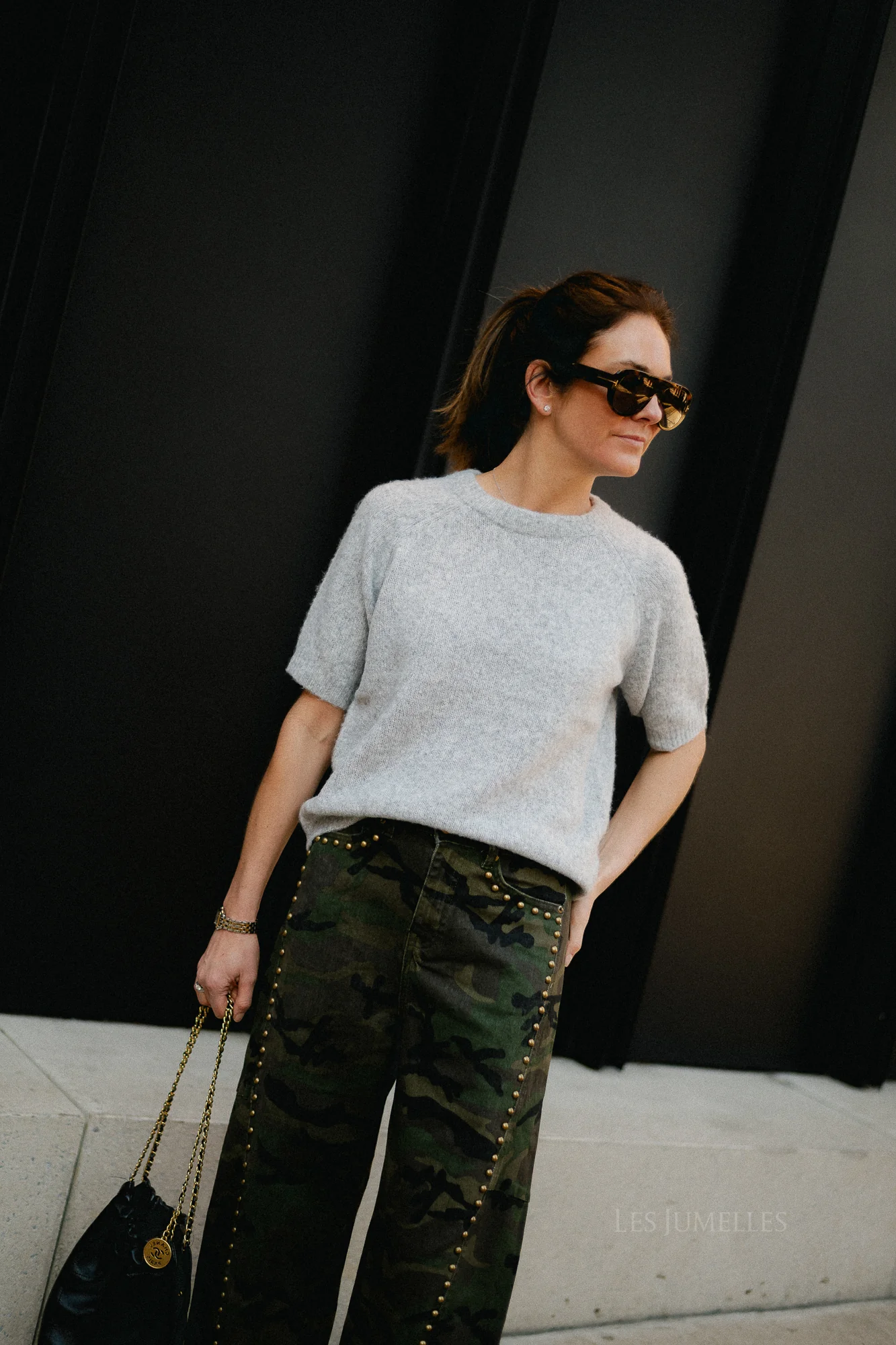 YASEnya SS knit pullover light grey melange - Image 7