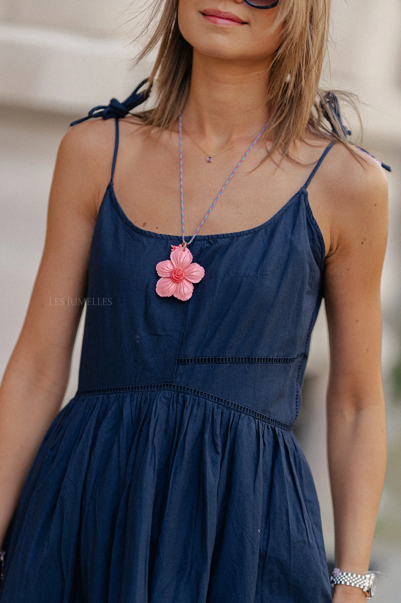 YasLumia strap maxi dress navy - Image 2