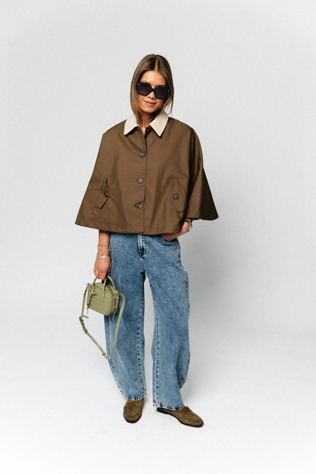 YASMaloma short trench cape oatmeal - Image 2